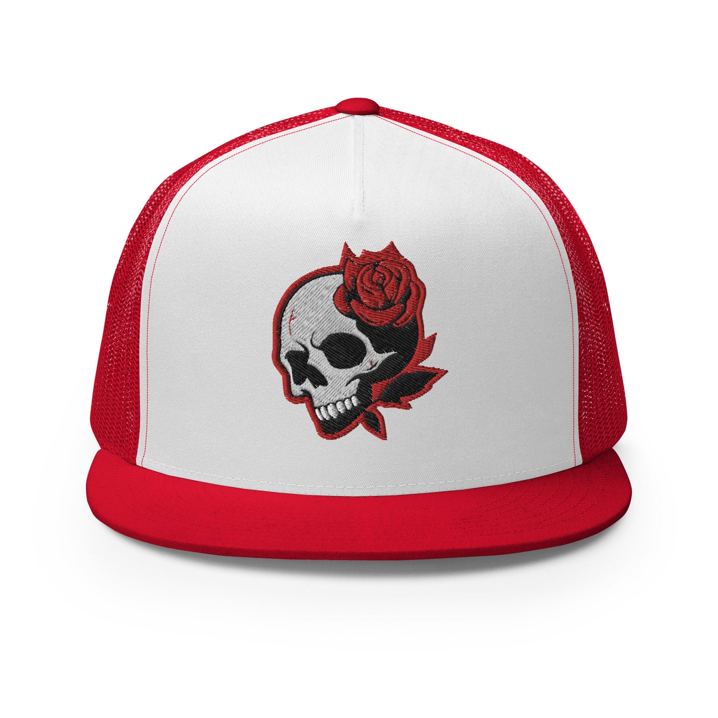 Skull Rose Trucker Hat