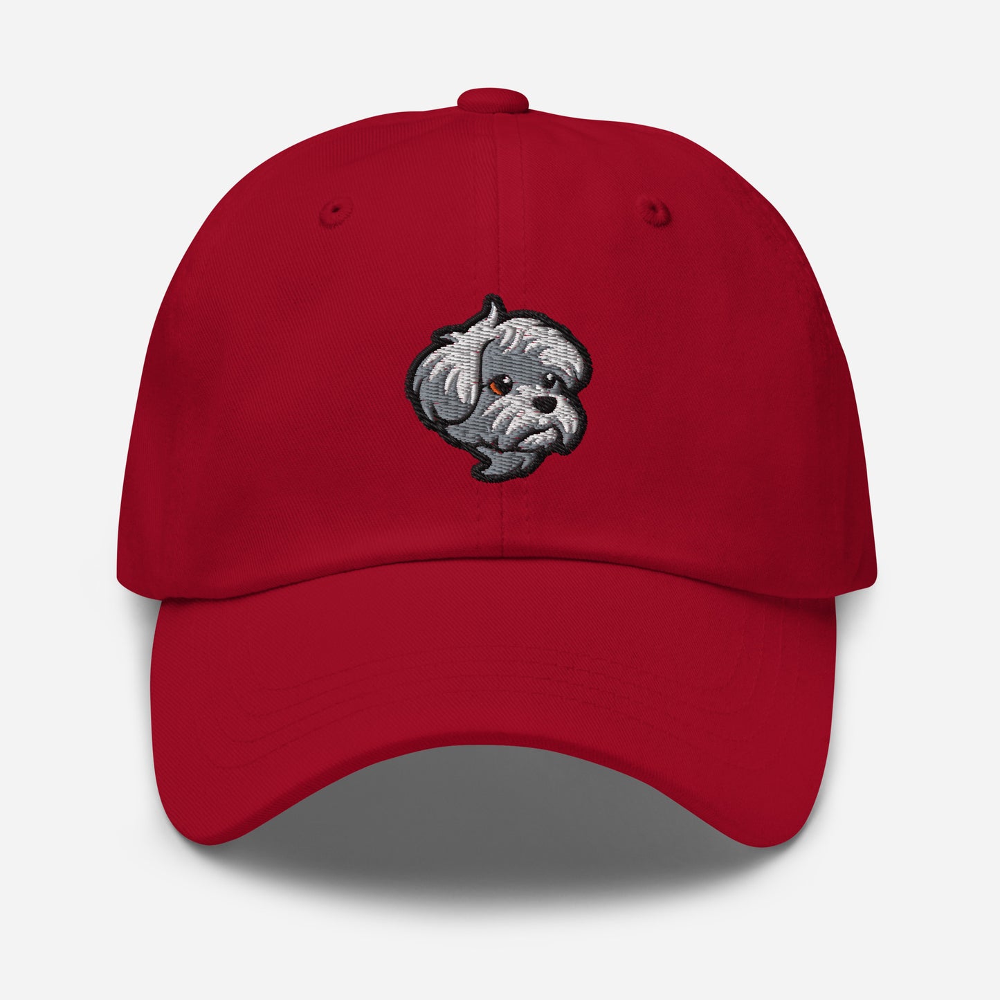Maltese Dad Hat in White, Black, and Gray