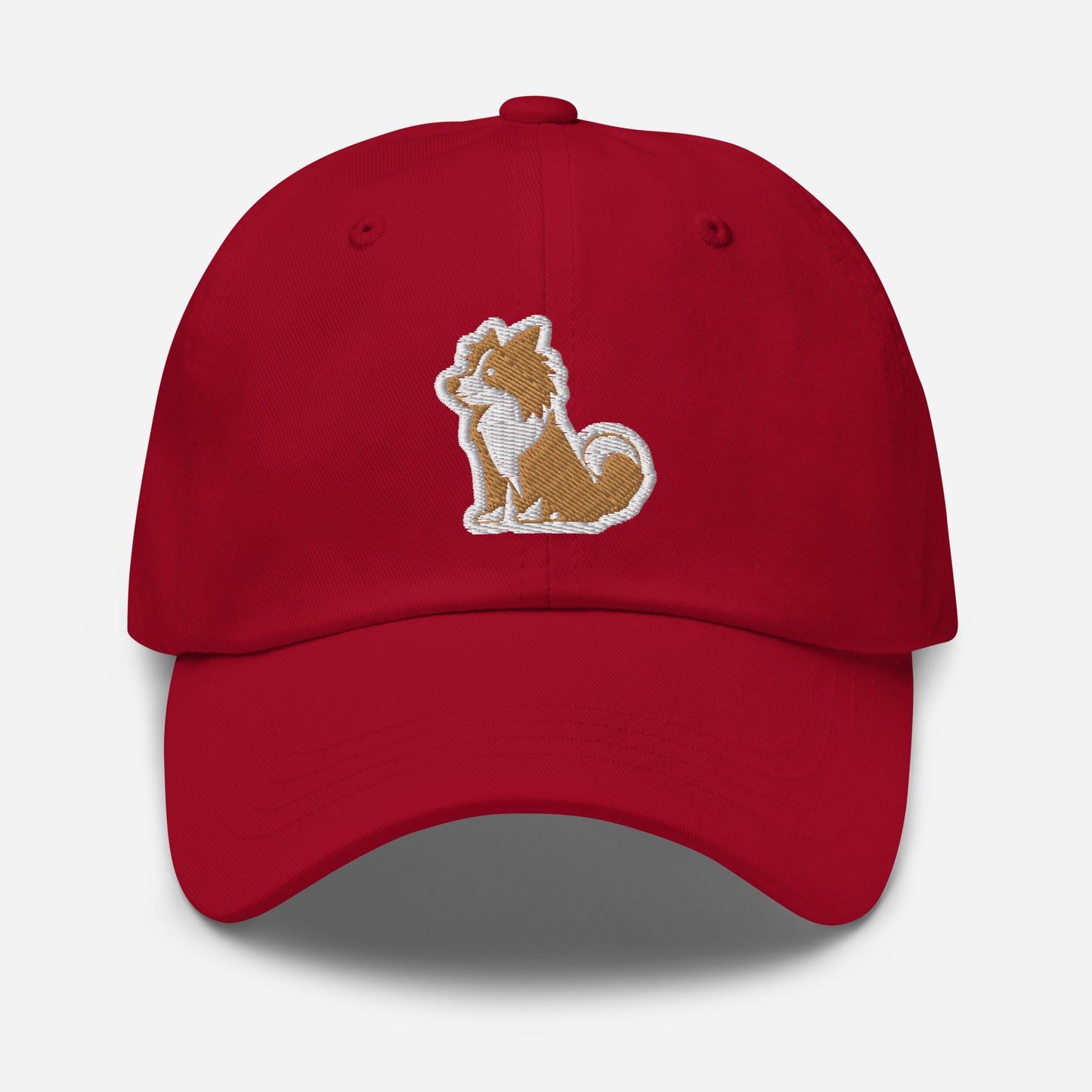 Collie Dad Hat in White and Gold