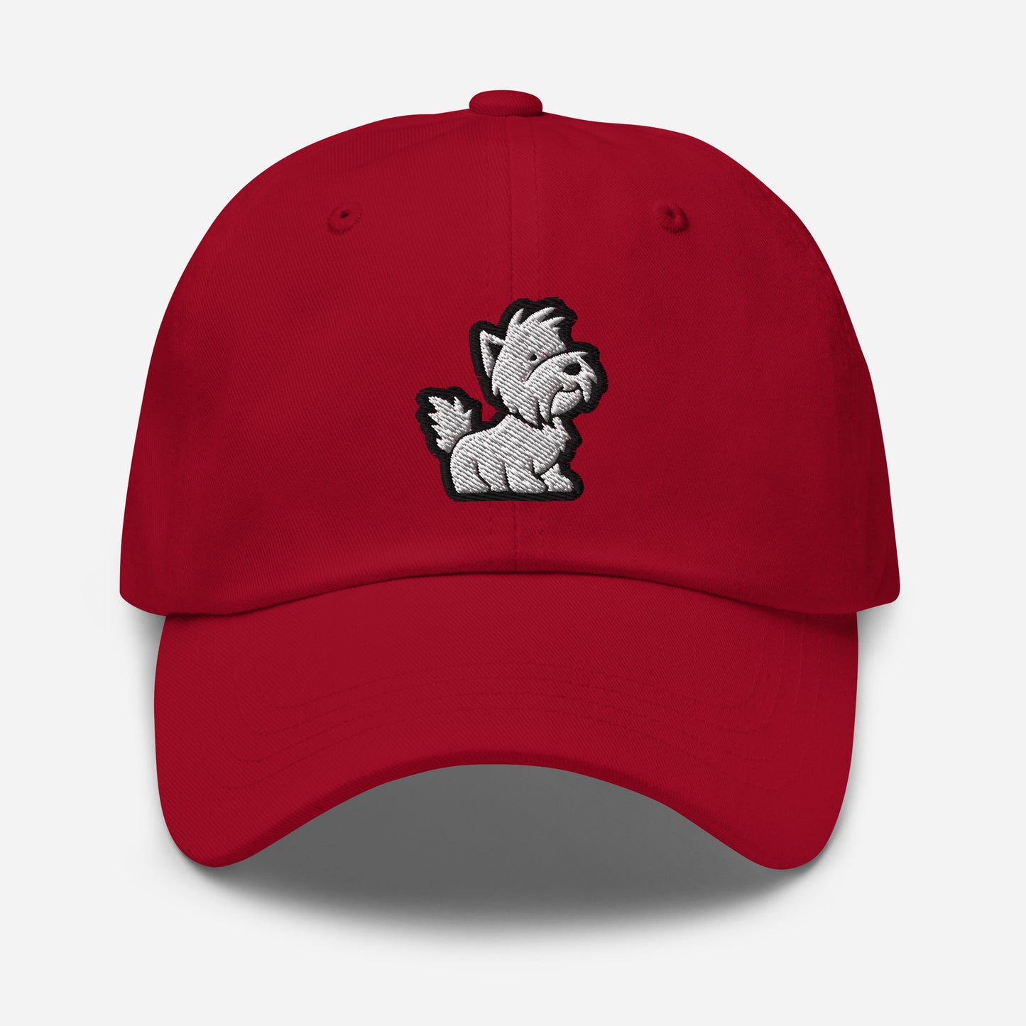 Westie Dad Hat in Black and White