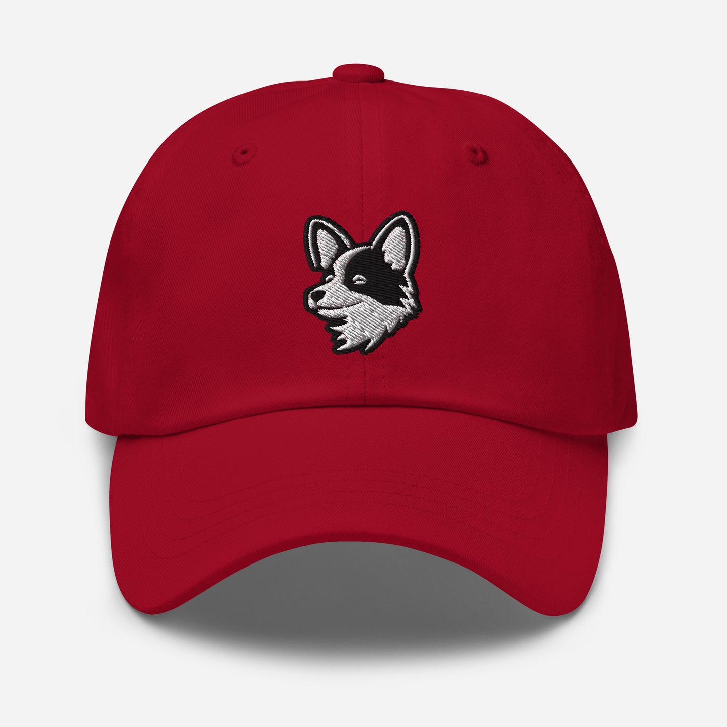 Pembroke Welsh Corgi Dad Hat in Black and White