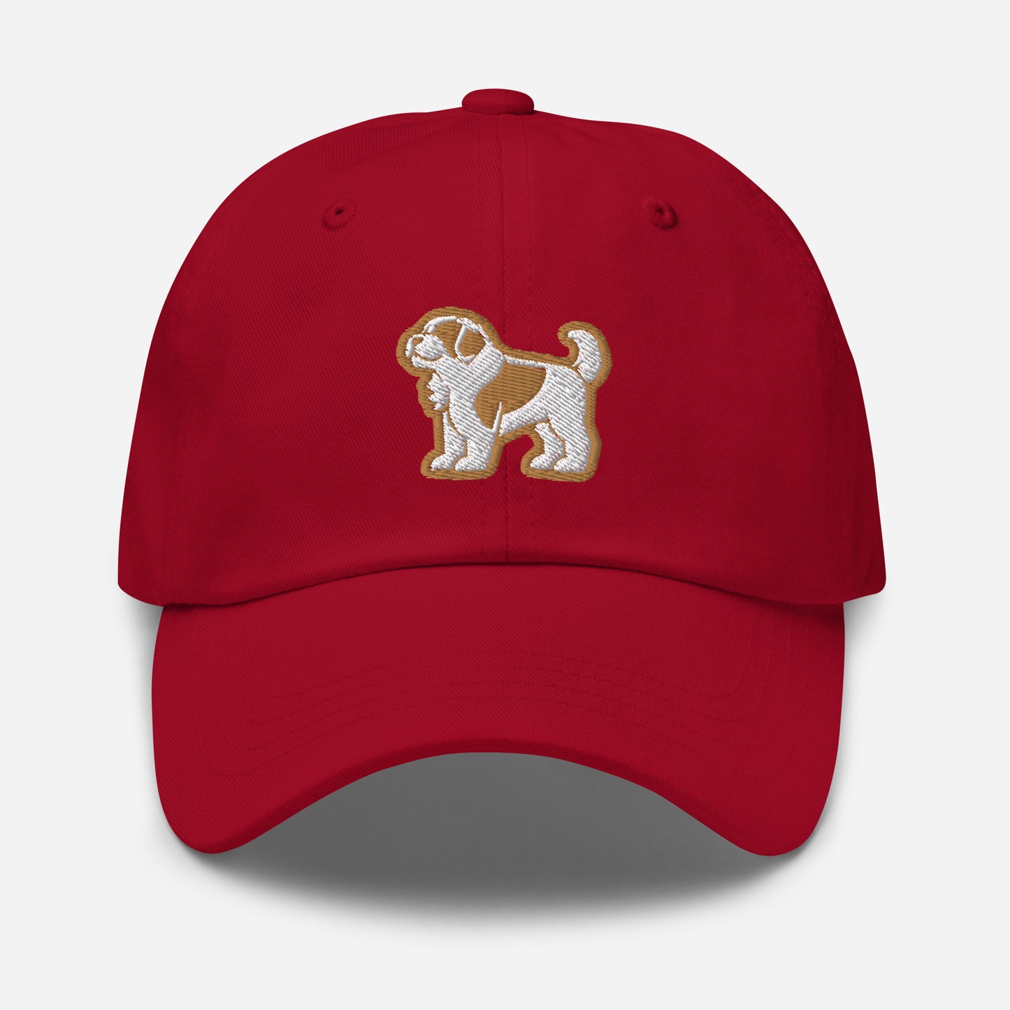 Saint Bernard Dad Hat in Gold and White