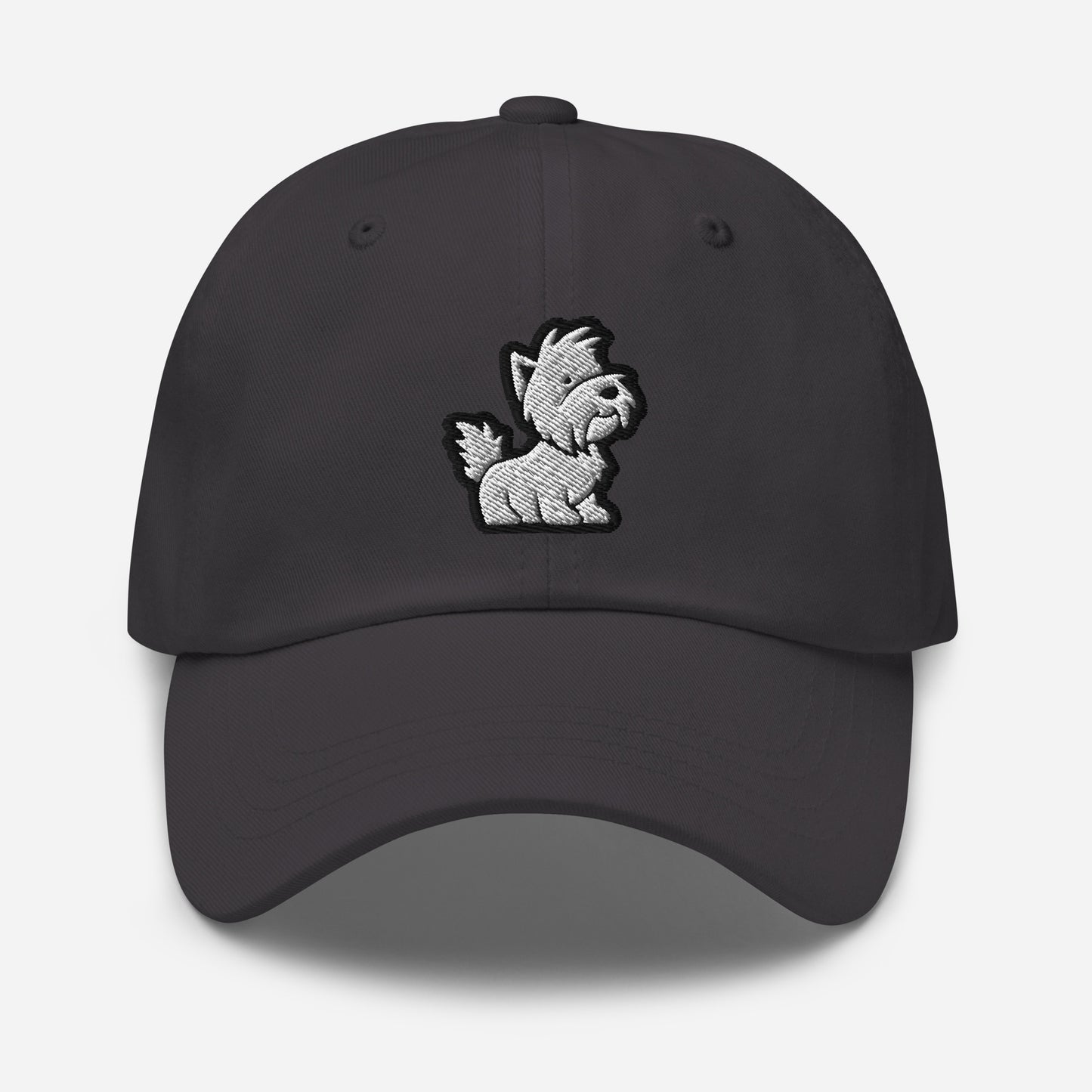 Westie Dad Hat in Black and White