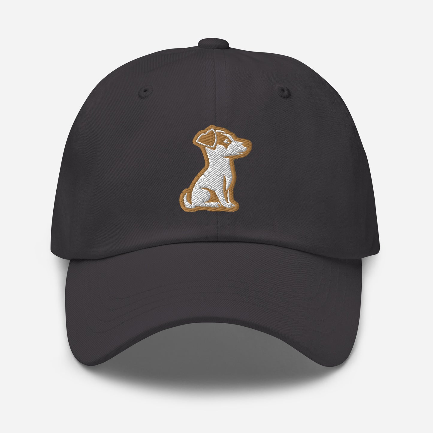 Jack Russell Terrier Dad Hat in Gold and White