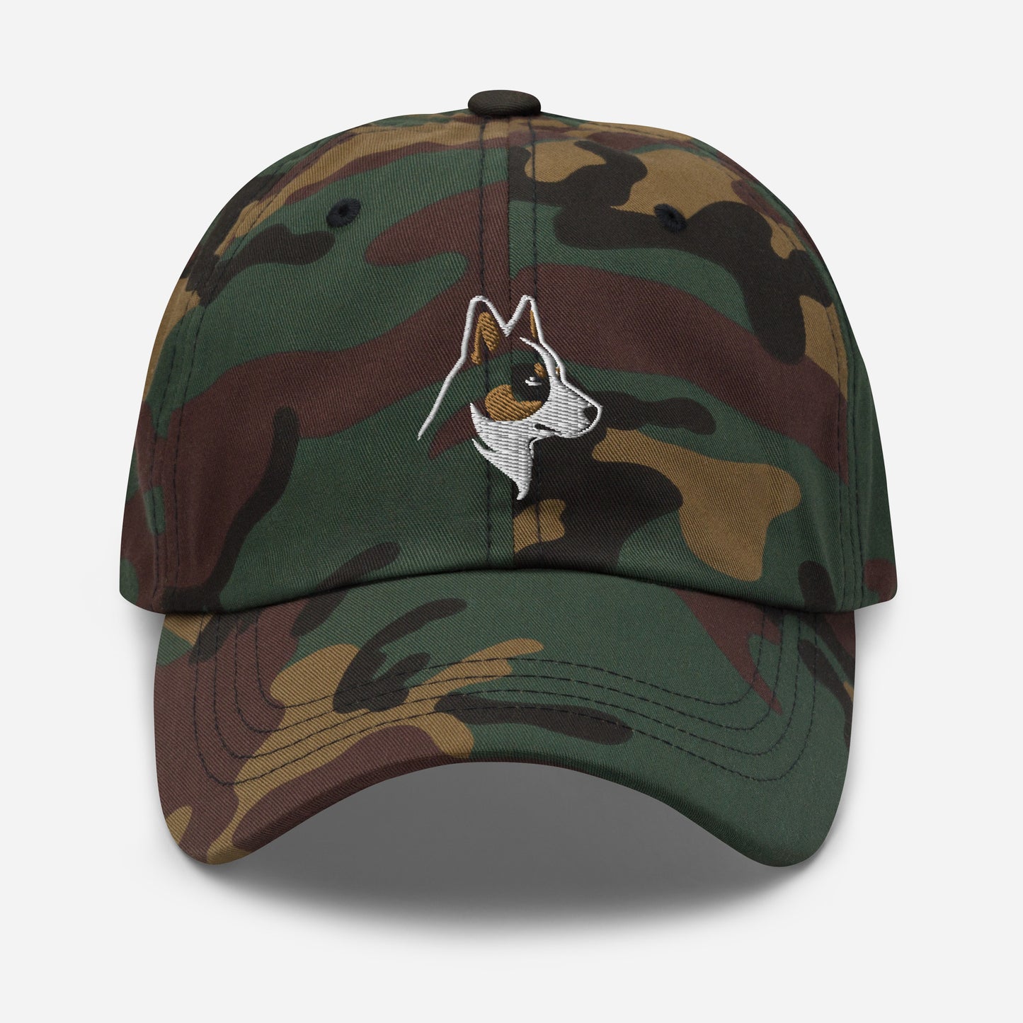 Cattle Dog Dad Hat in Black, Gold, and White