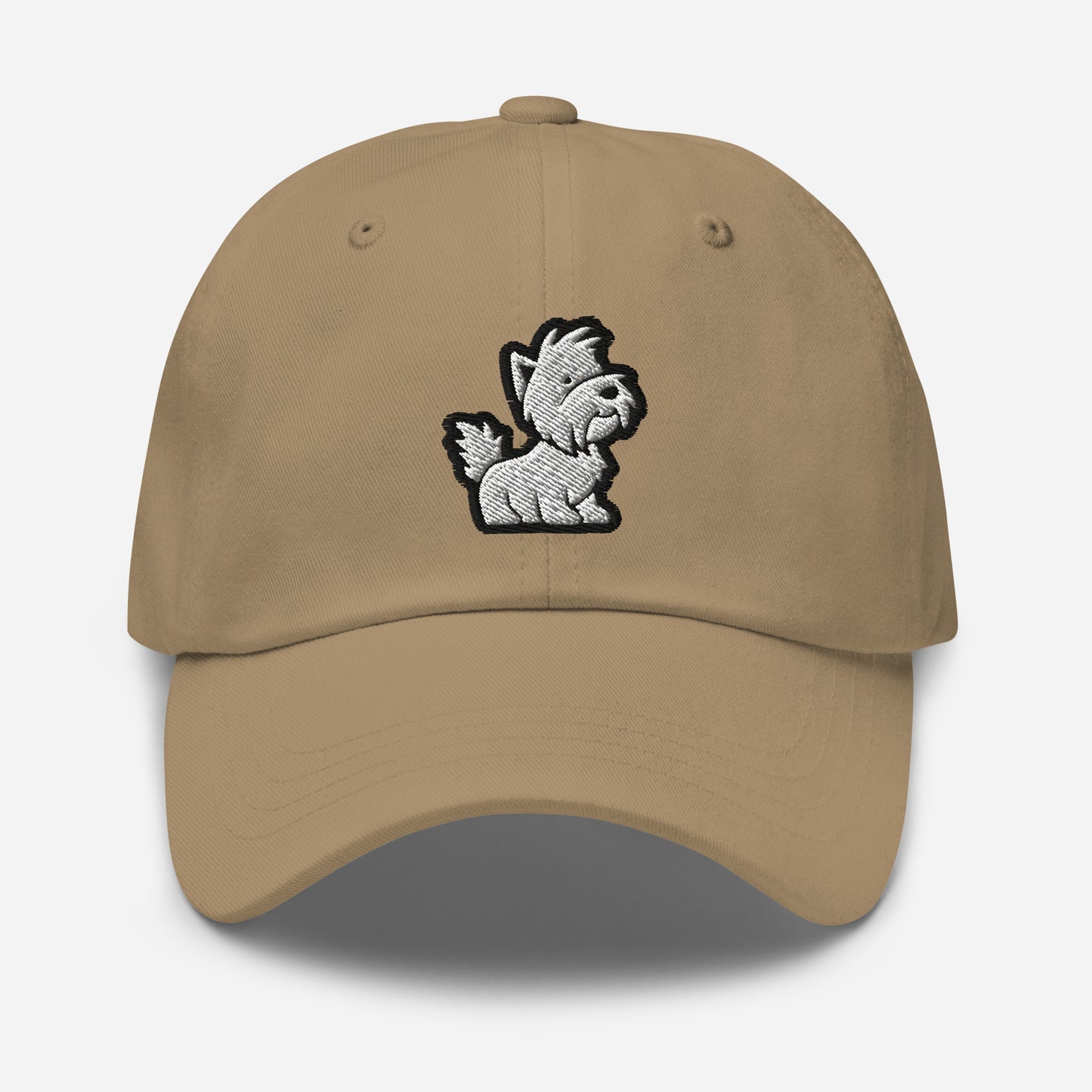 Westie Dad Hat in Black and White