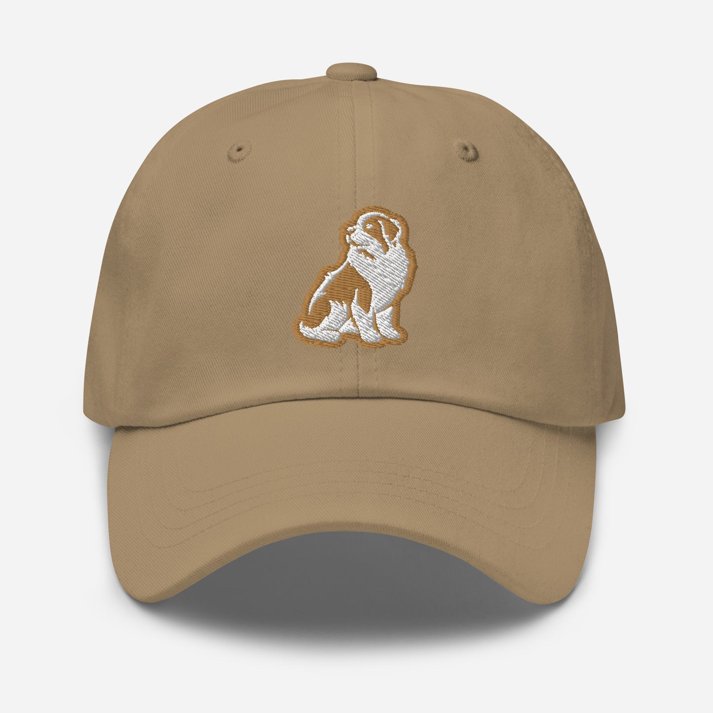 Saint Bernard Dad Hat in Gold and White