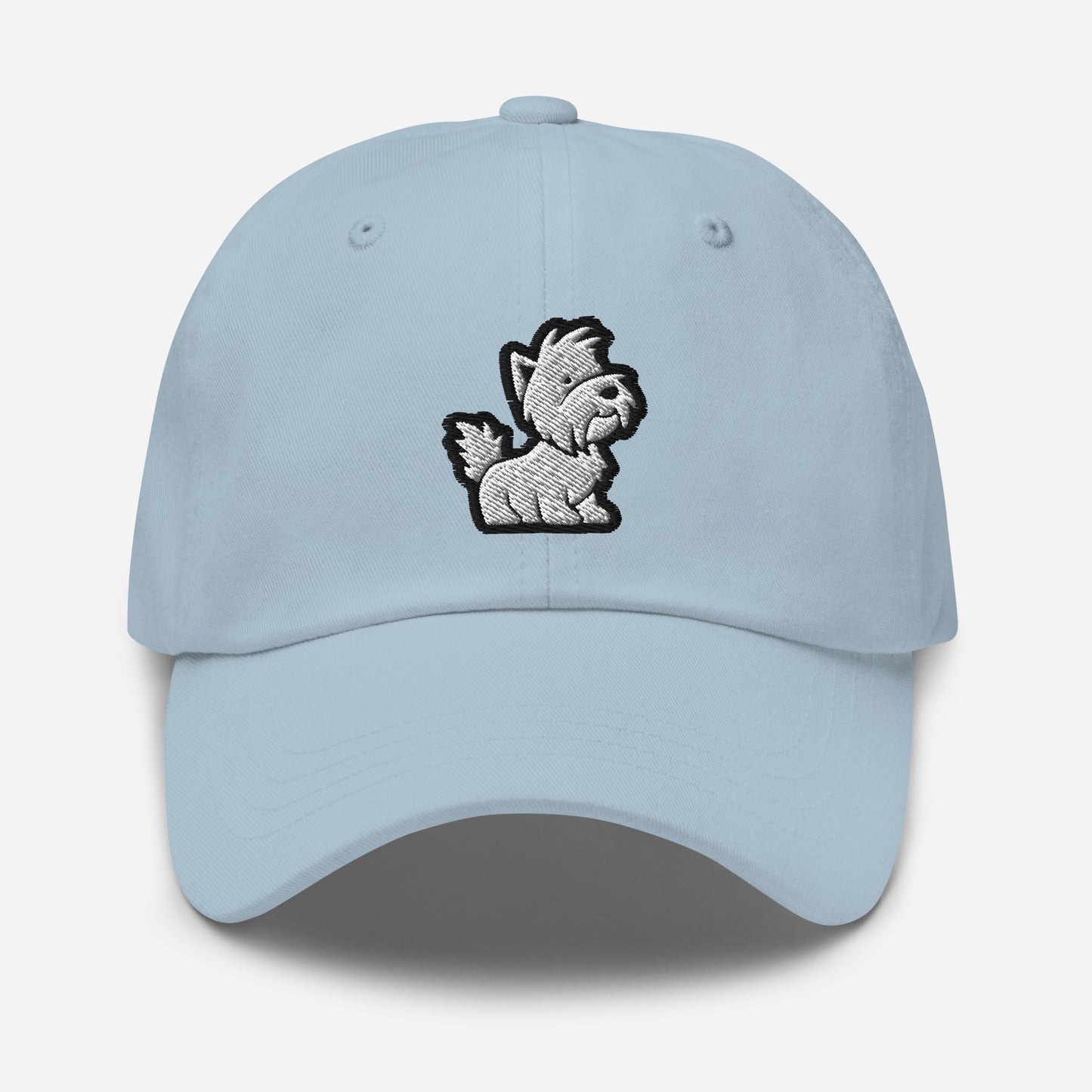 Westie Dad Hat in Black and White