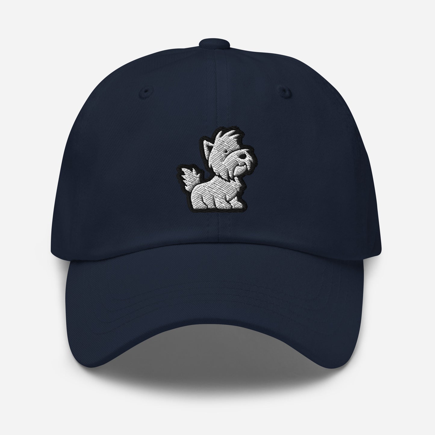 Westie Dad Hat in Black and White