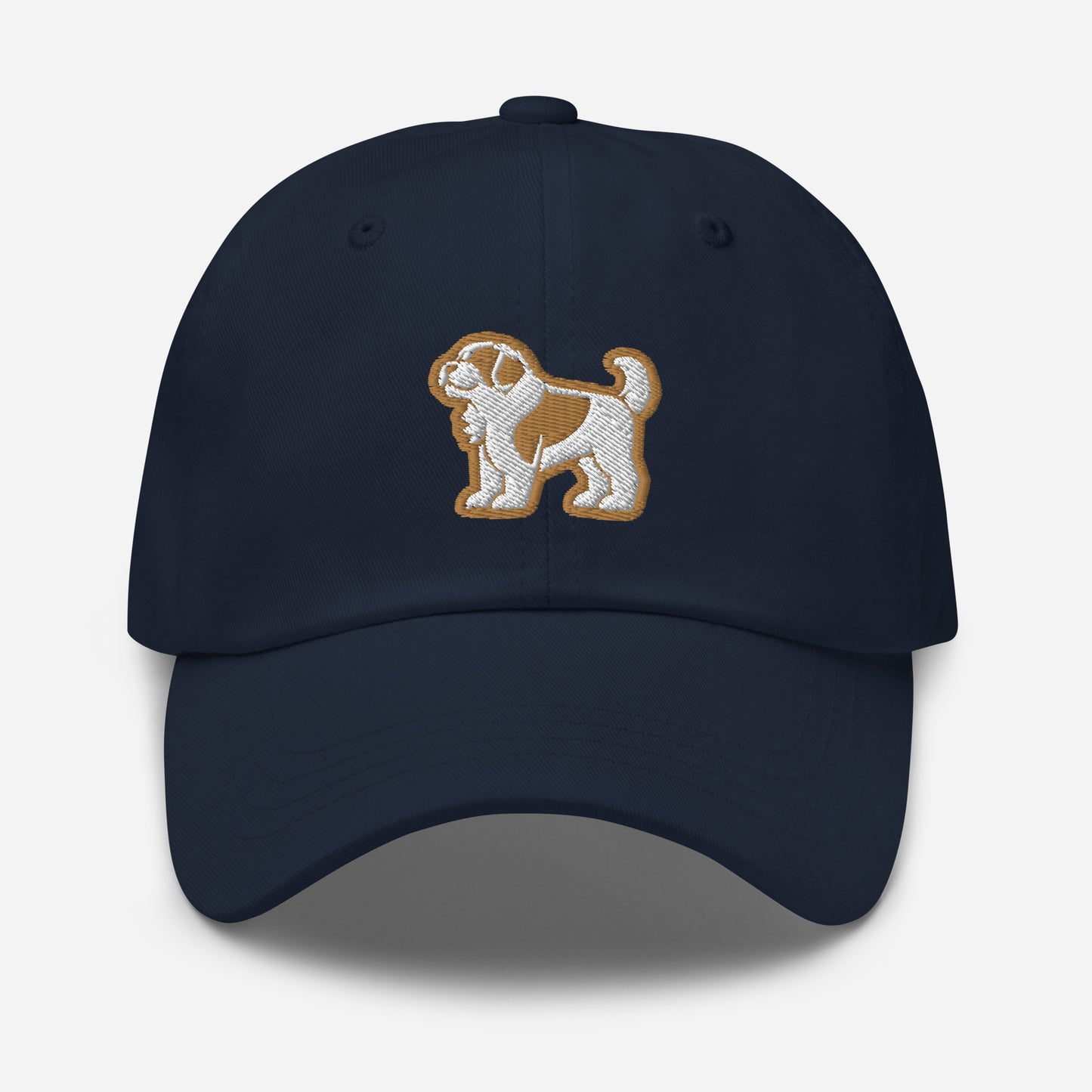 Saint Bernard Dad Hat in Gold and White
