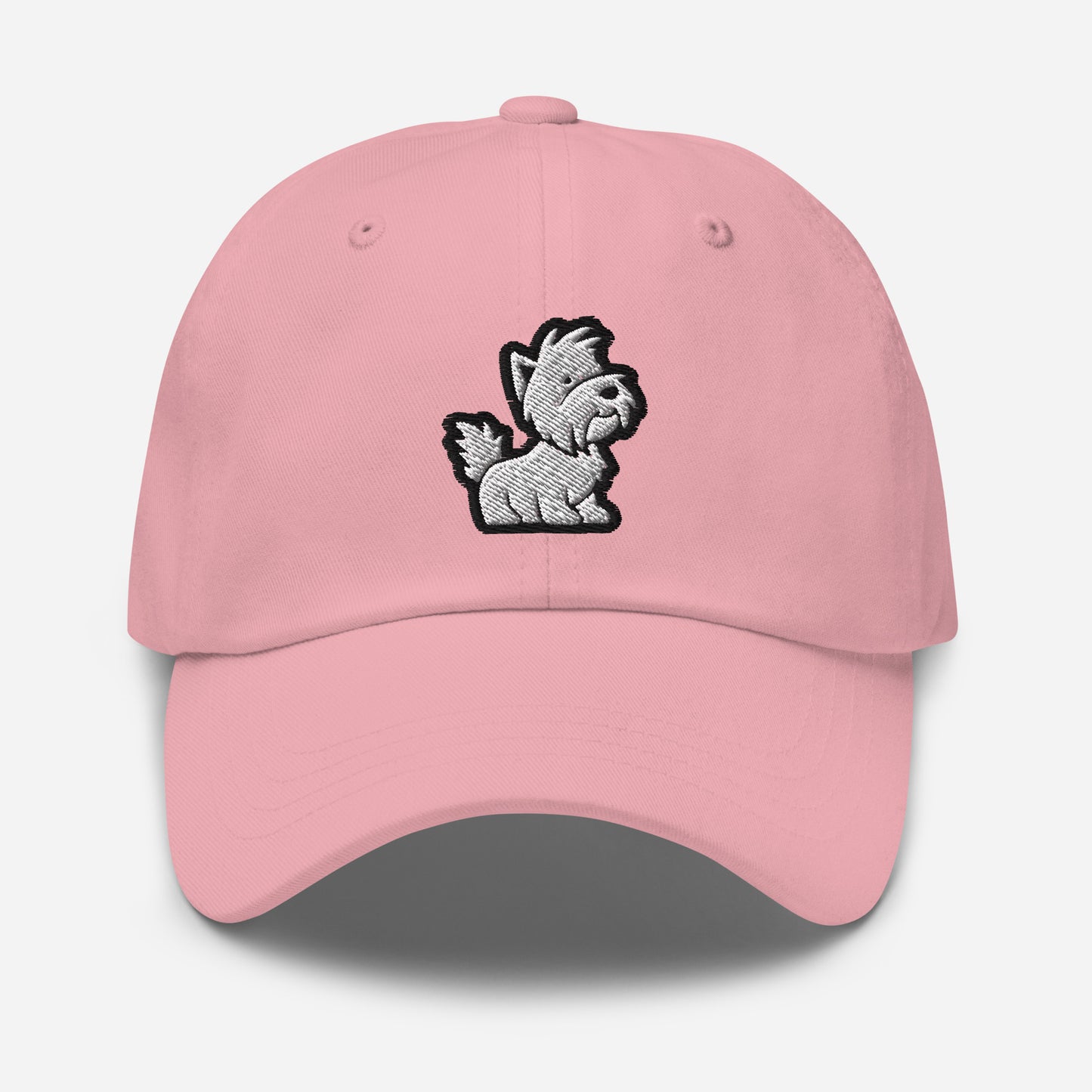 Westie Dad Hat in Black and White