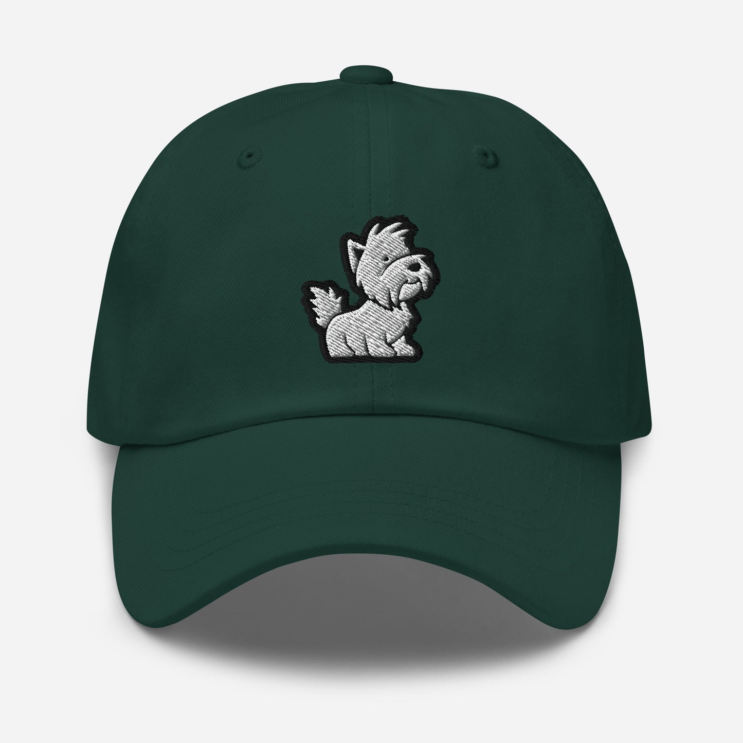 Westie Dad Hat in Black and White