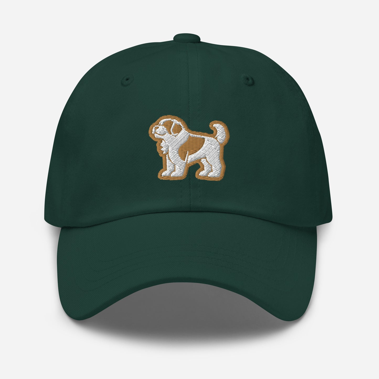 Saint Bernard Dad Hat in Gold and White