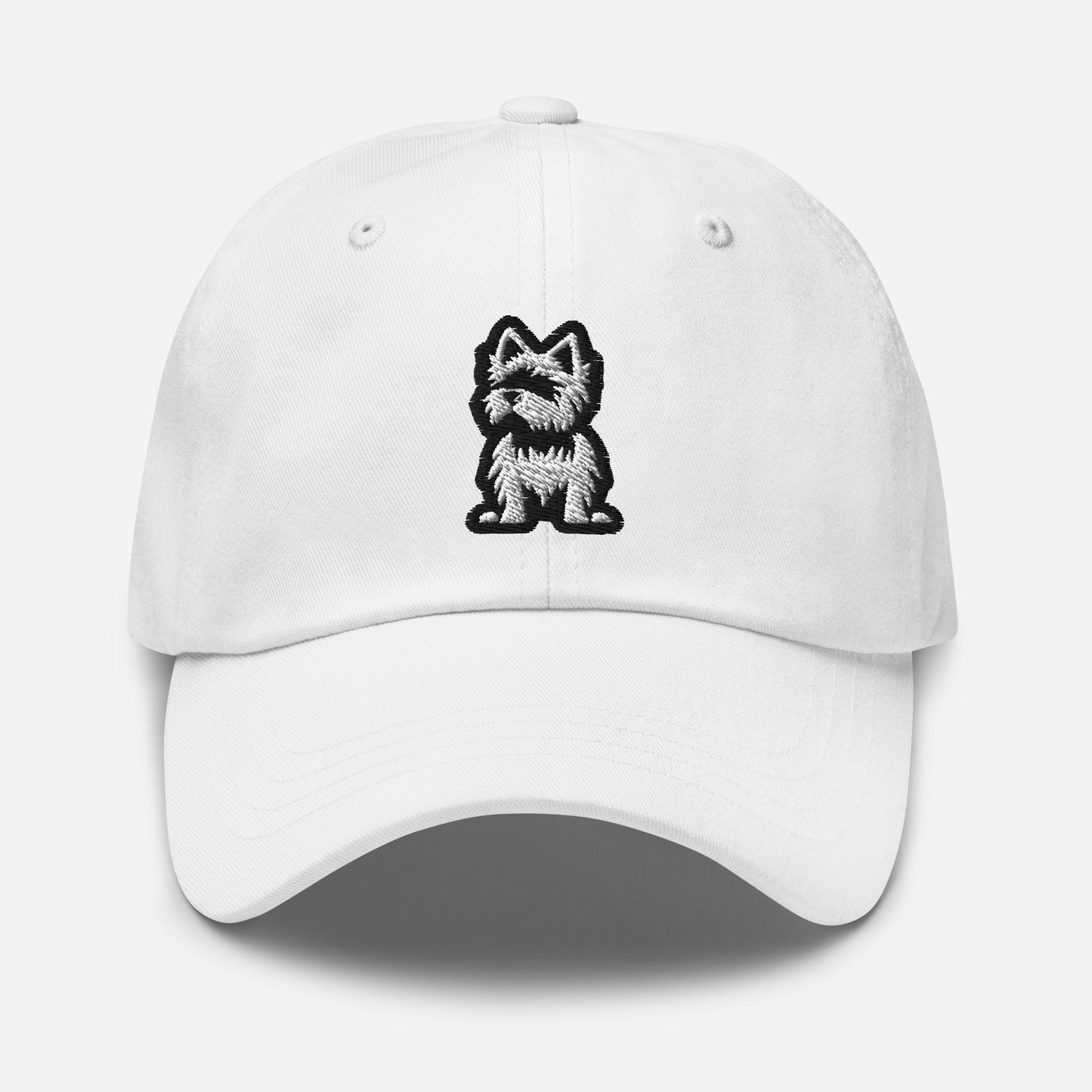 Yorkie Dad Hat in Black and White