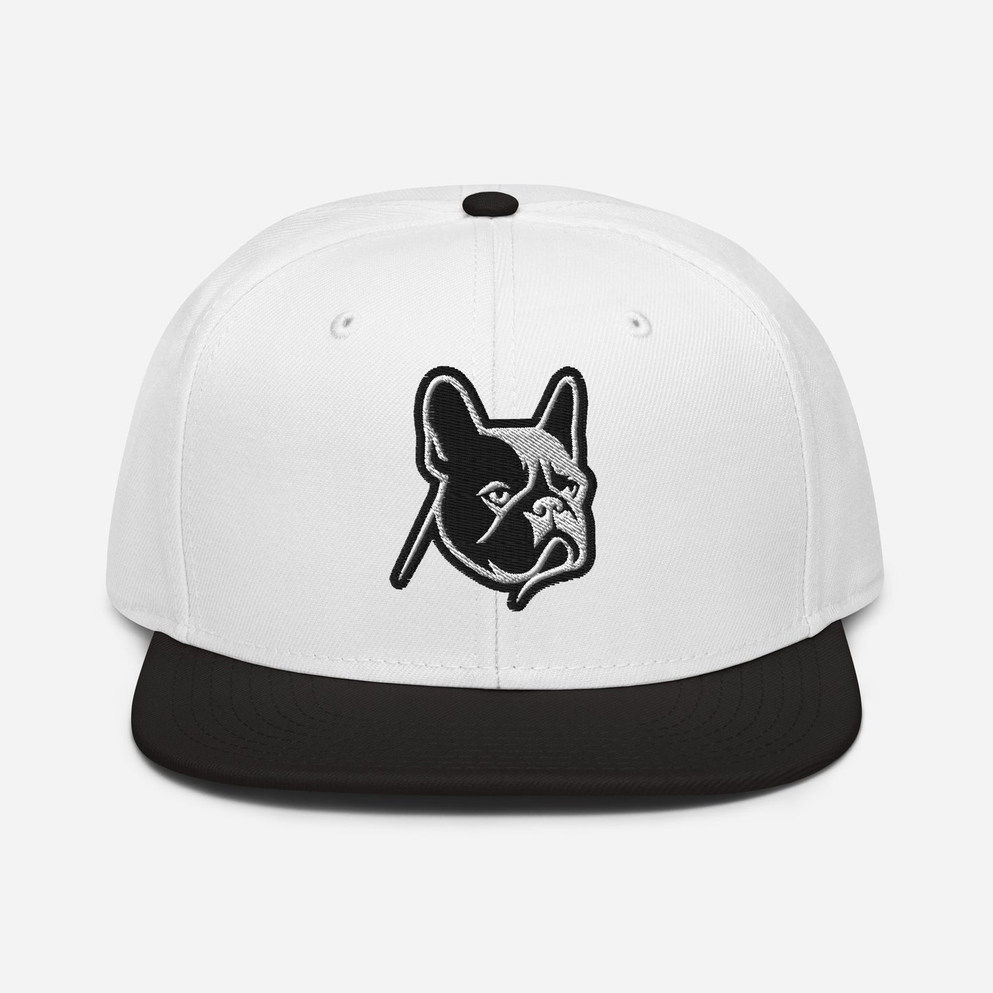 French Bulldog Snapback Hat in Black and White