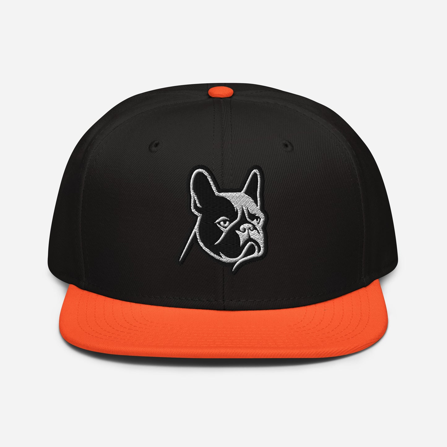 French Bulldog Snapback Hat in Black and White