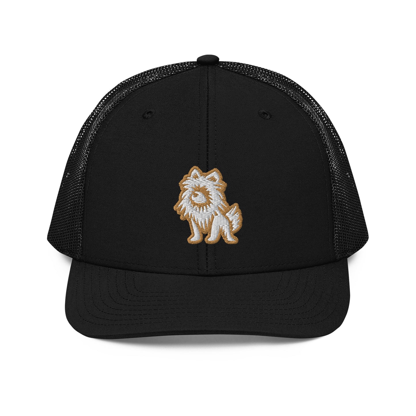 Pomeranian Trucker Cap in Gold and White