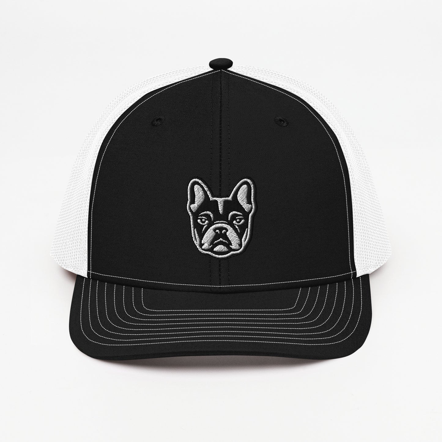 French Bulldog Trucker Cap in Black and White
