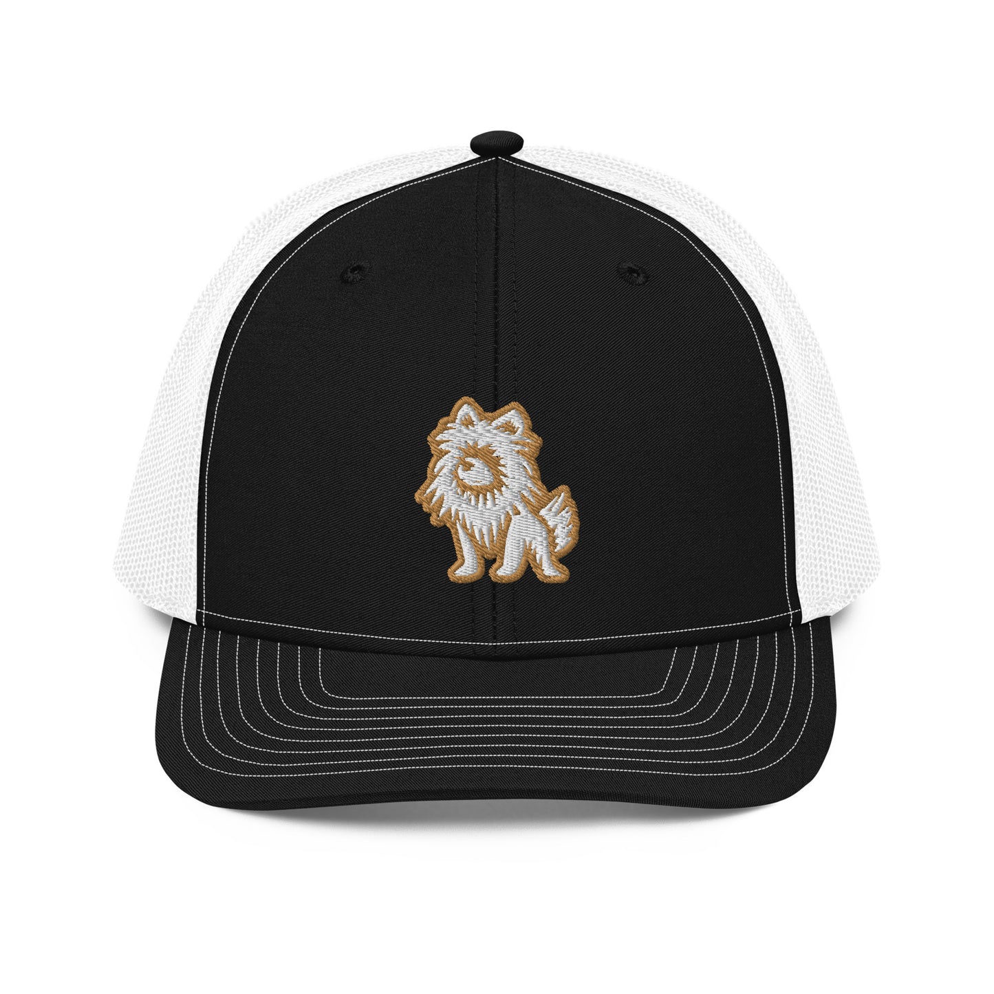 Pomeranian Trucker Cap in Gold and White