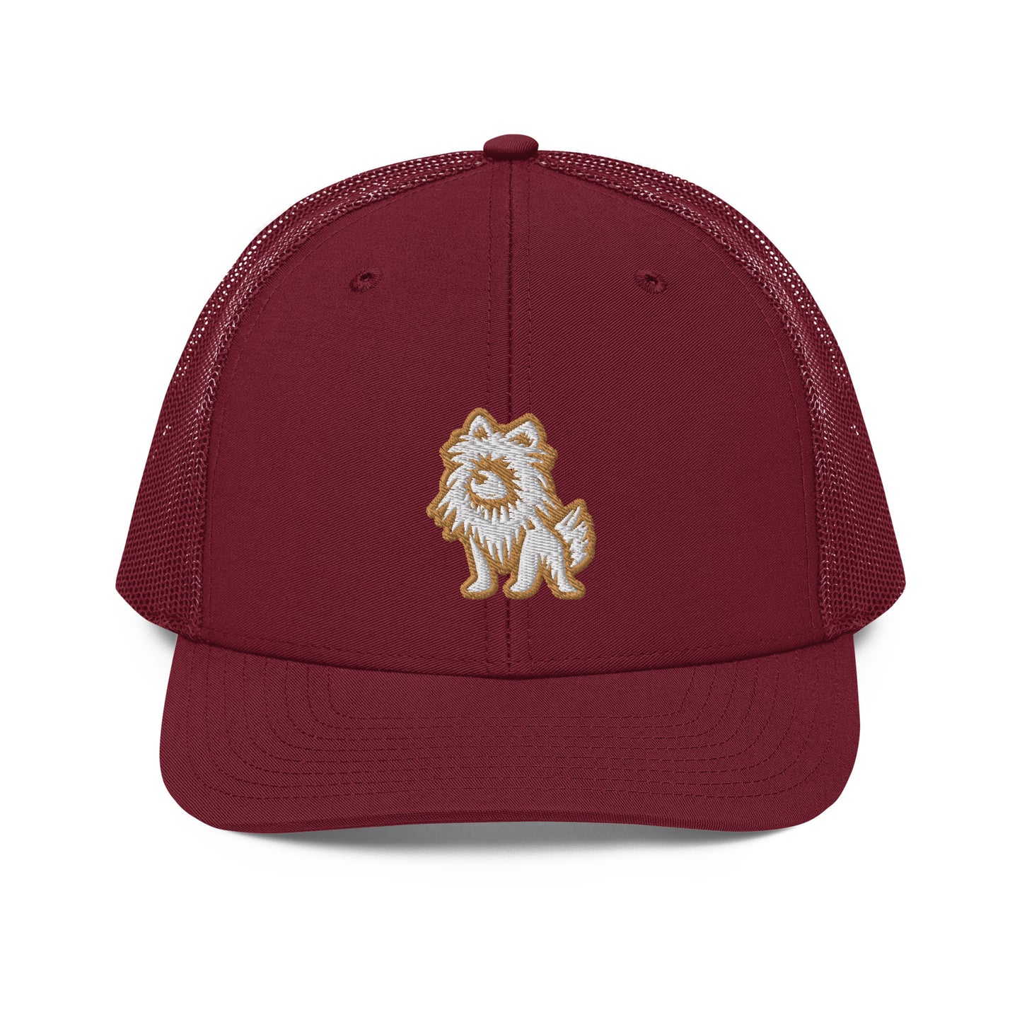 Pomeranian Trucker Cap in Gold and White