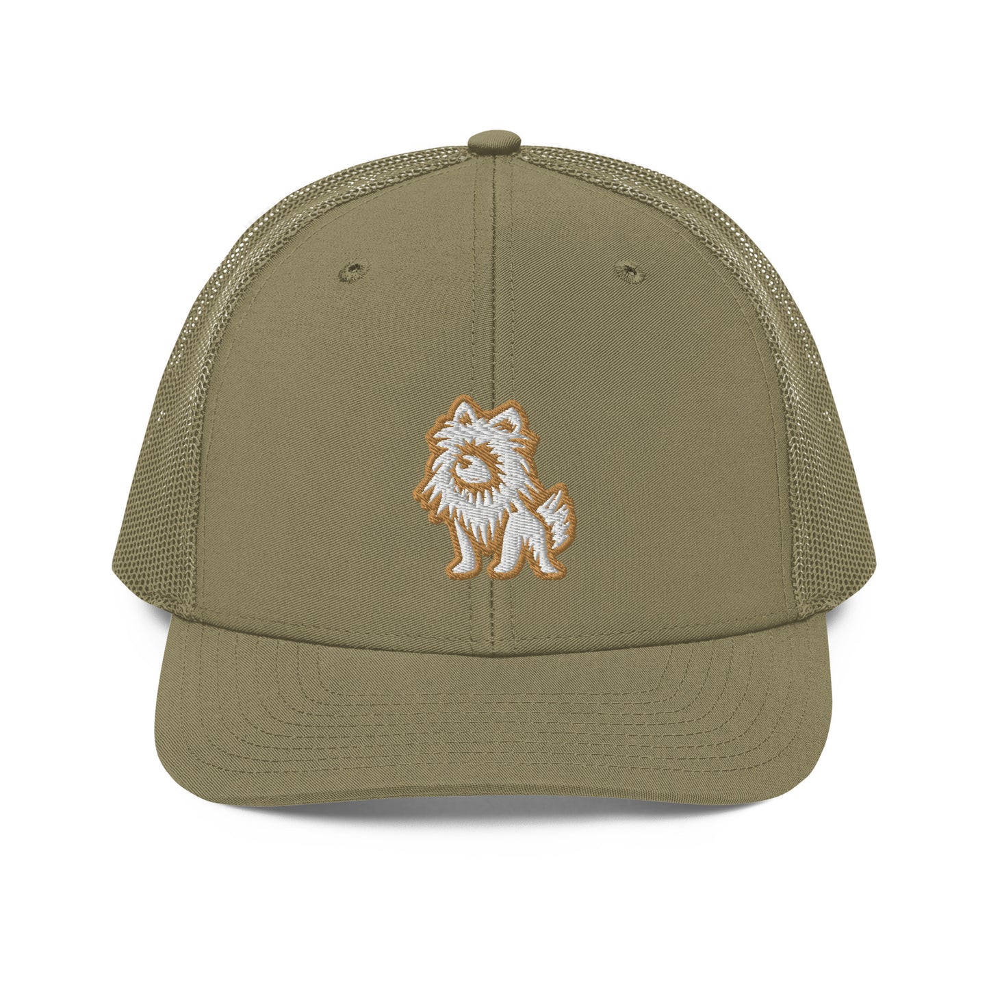 Pomeranian Trucker Cap in Gold and White