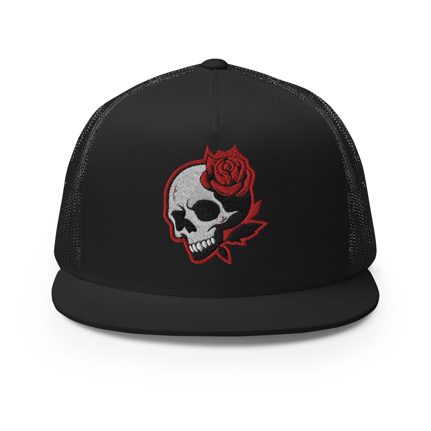 Skull Rose Trucker Hat