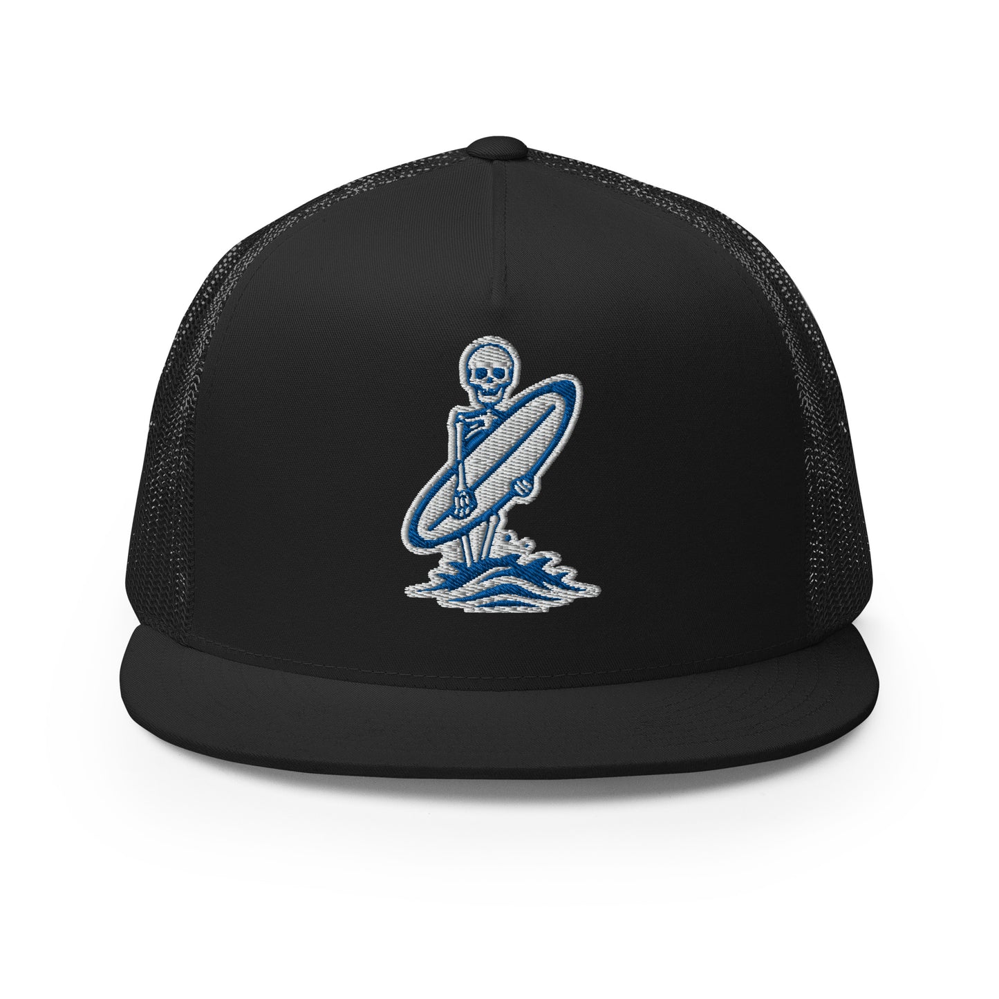 Skeleton Surfer Trucker Cap