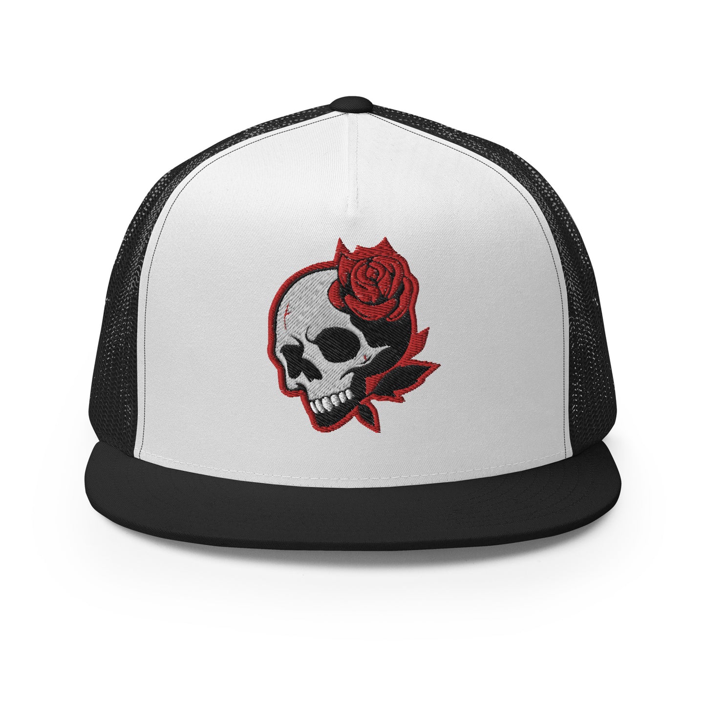 Skull Rose Trucker Hat