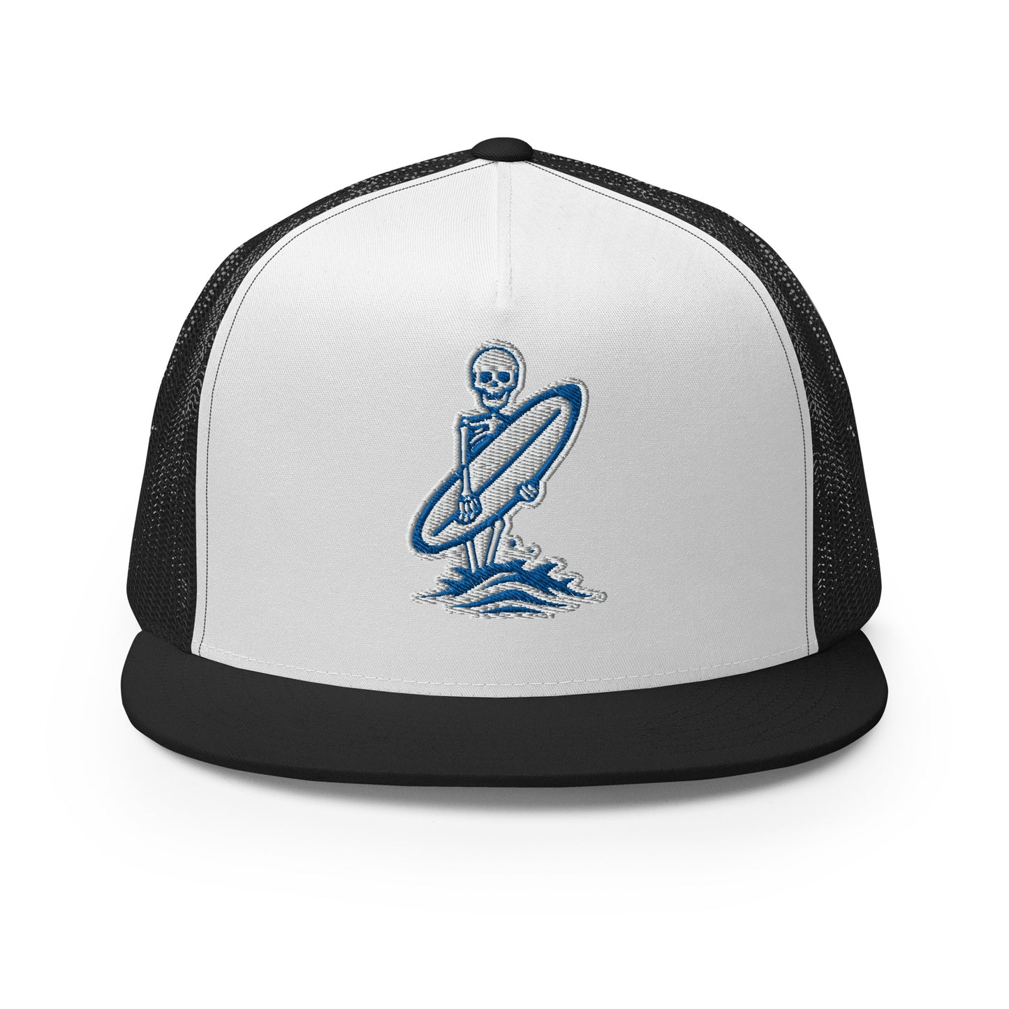 Skeleton Surfer Trucker Cap