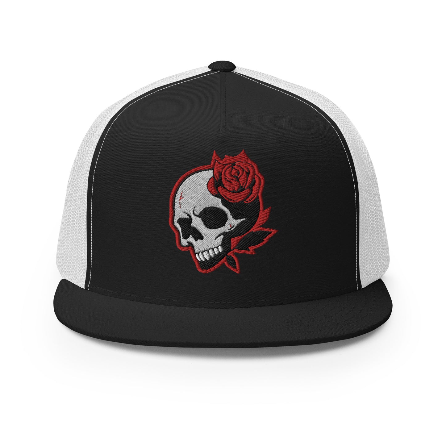 Skull Rose Trucker Hat