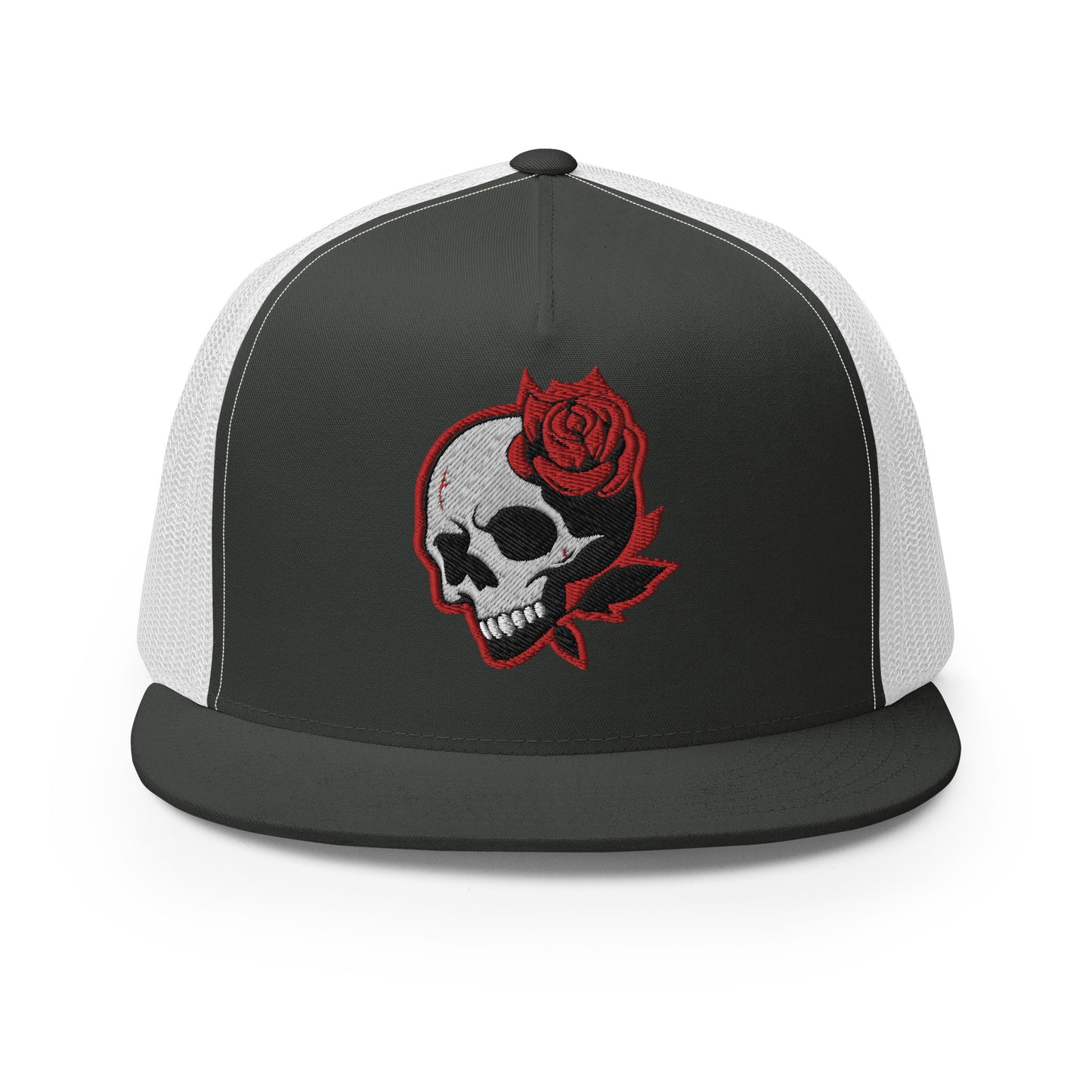 Skull Rose Trucker Hat