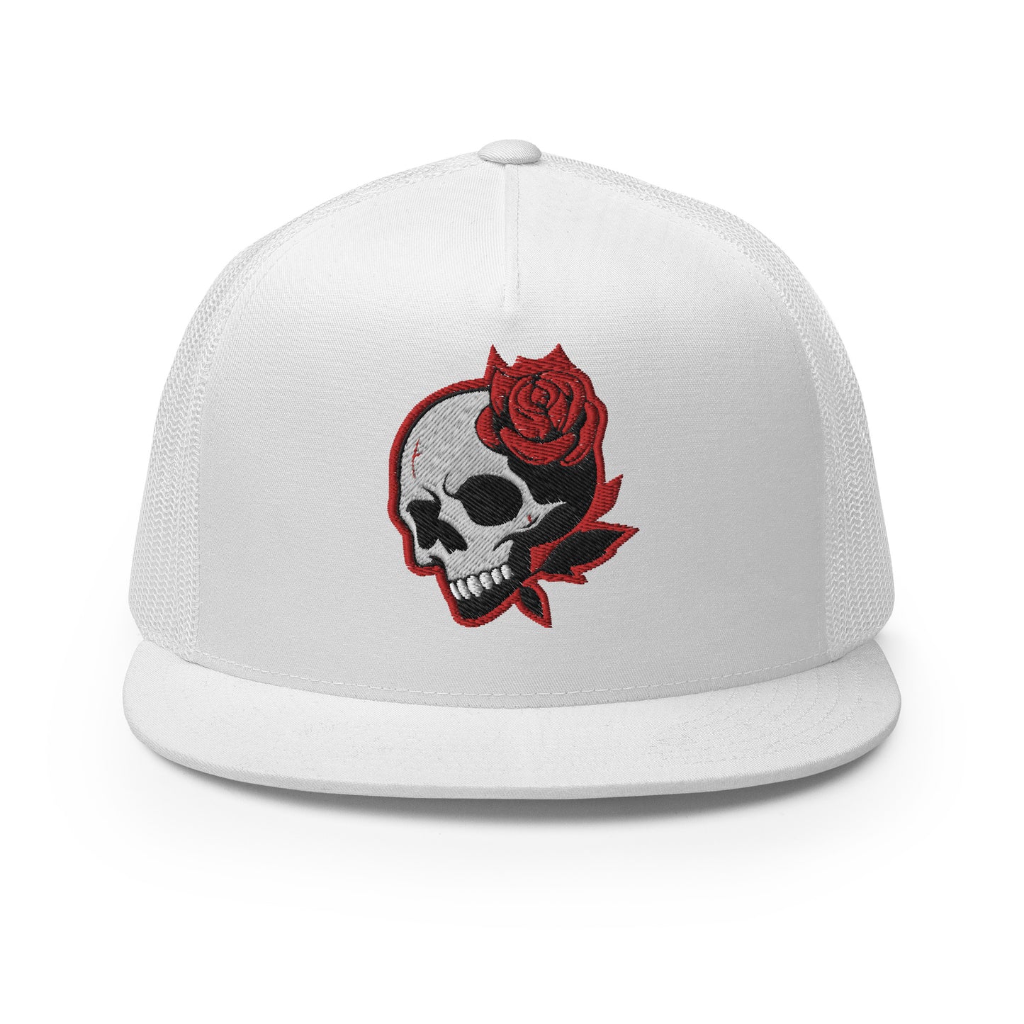 Skull Rose Trucker Hat