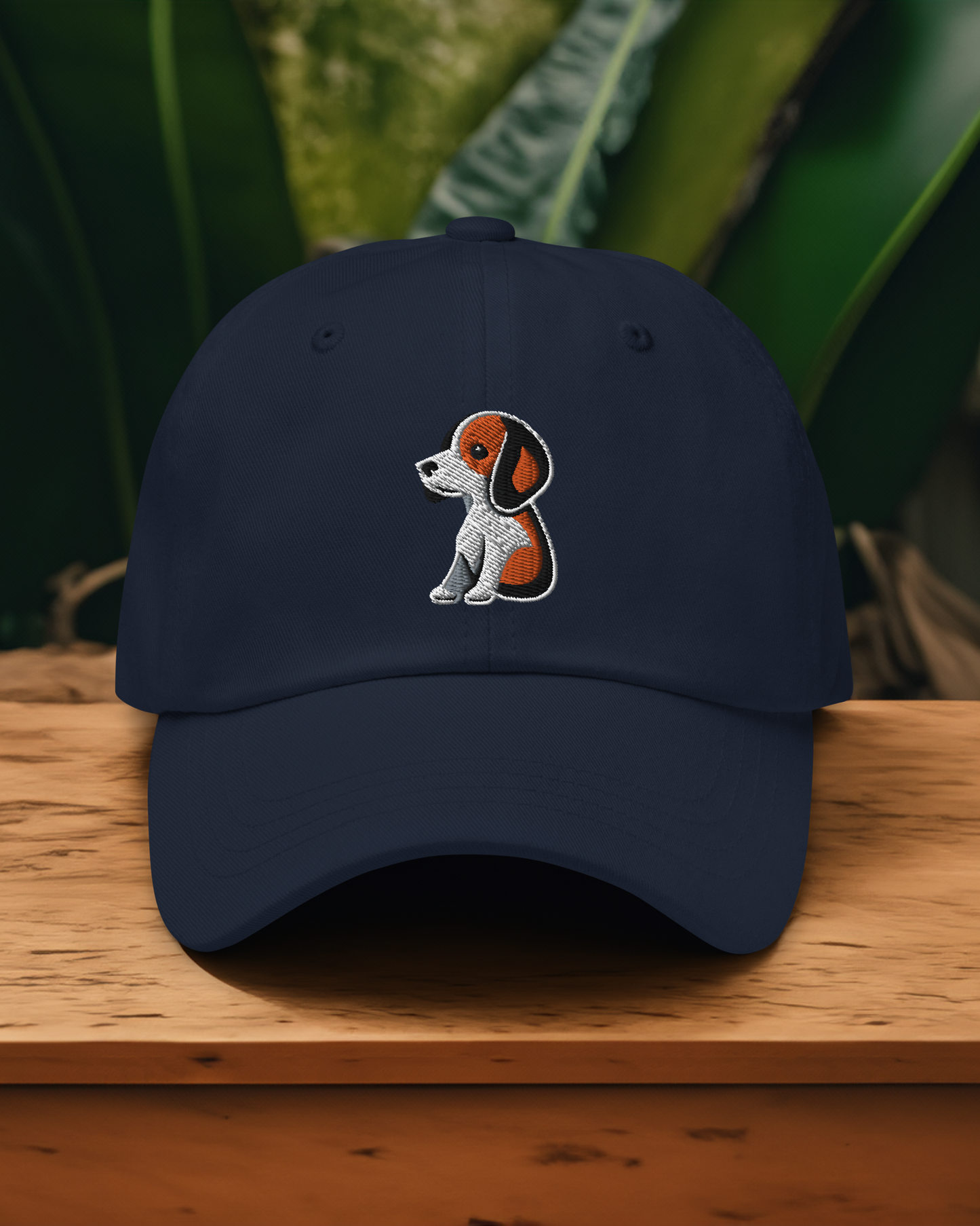 Beagle Dad Hat in Orange, Black, and White