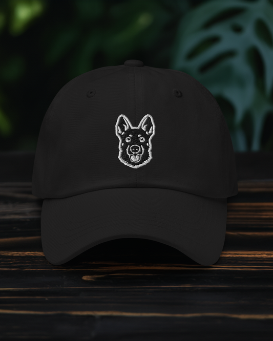 Cattle Dog Dad Hat in Black and White