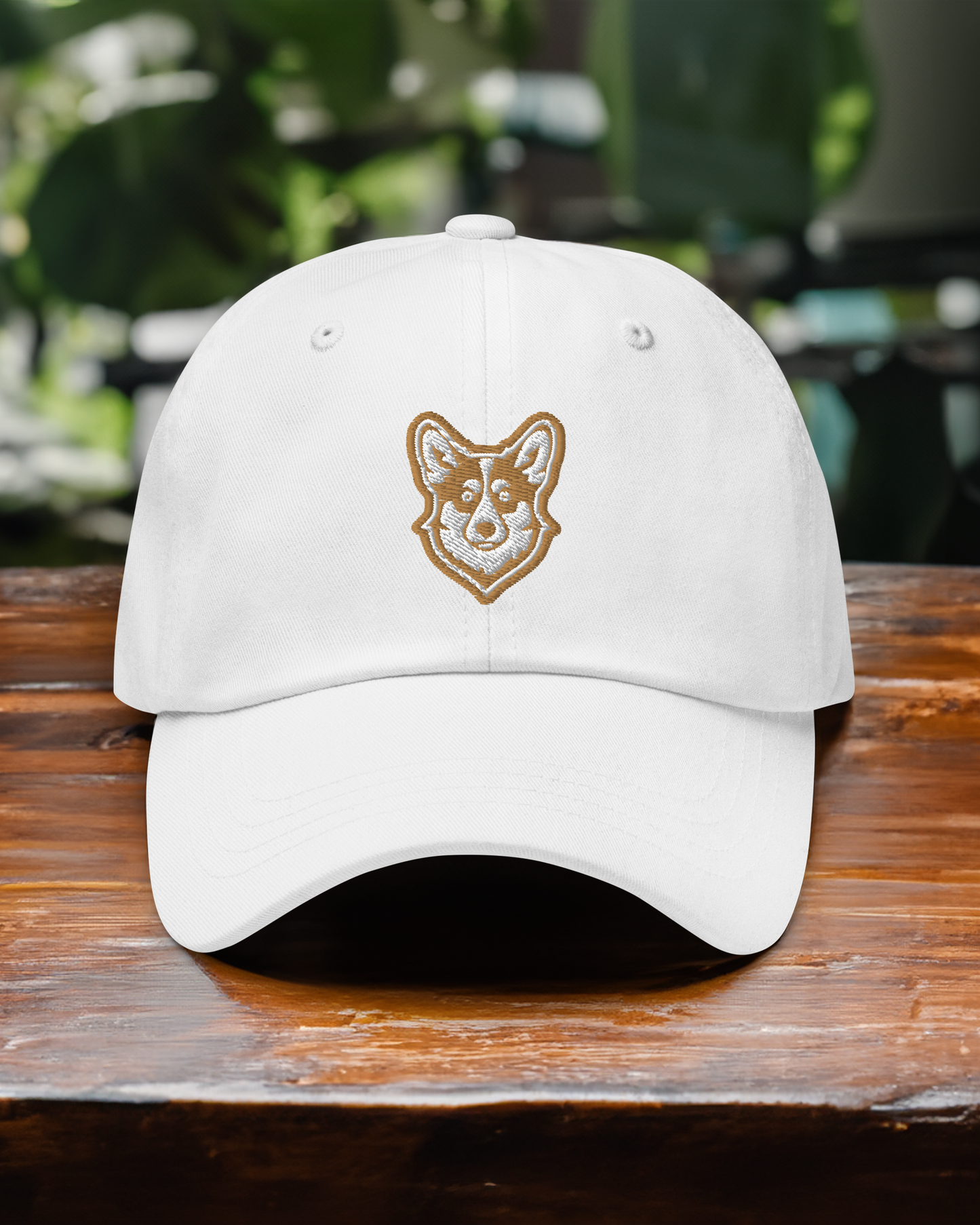 Cattle Dog Dad Hat in Gold and White