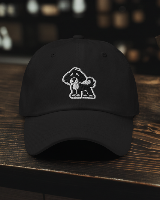 Cavapoo Dad Hat in Black and White