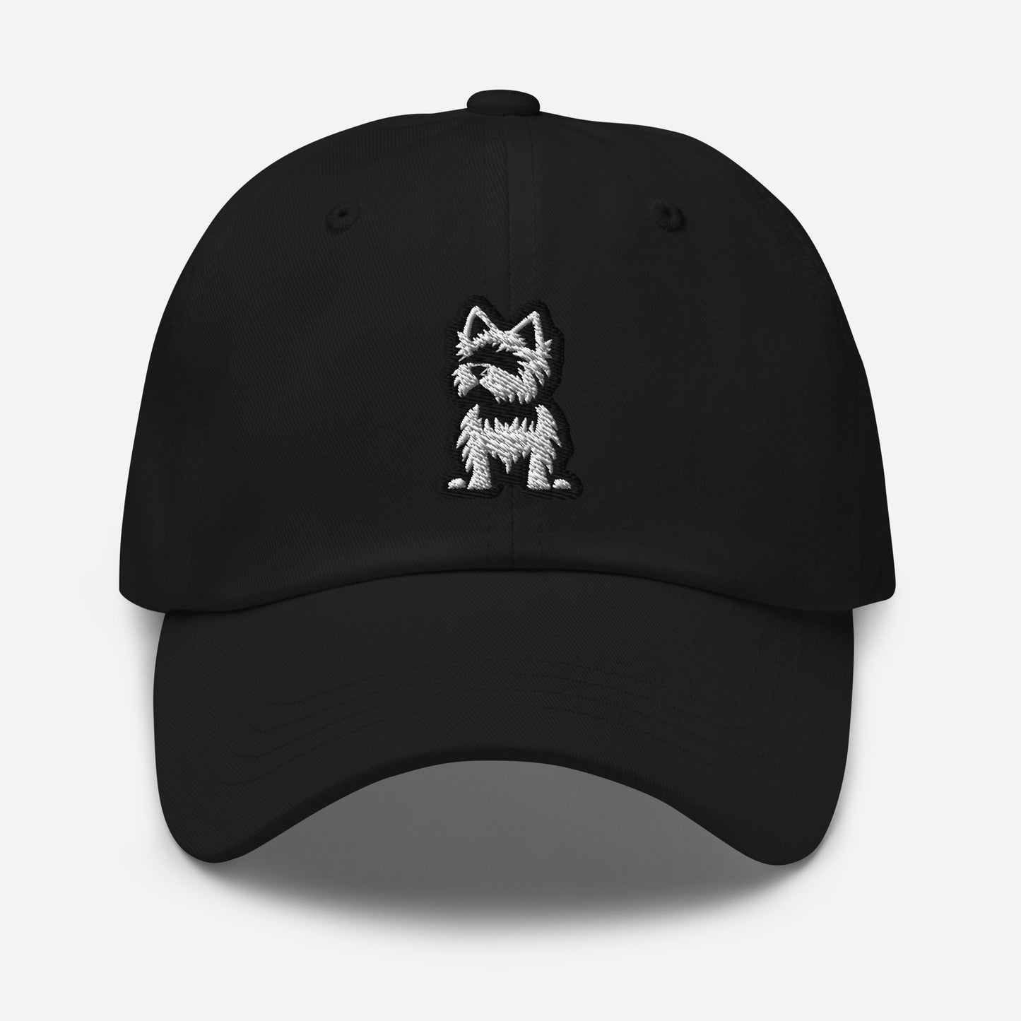 Yorkie Dad Hat in Black and White