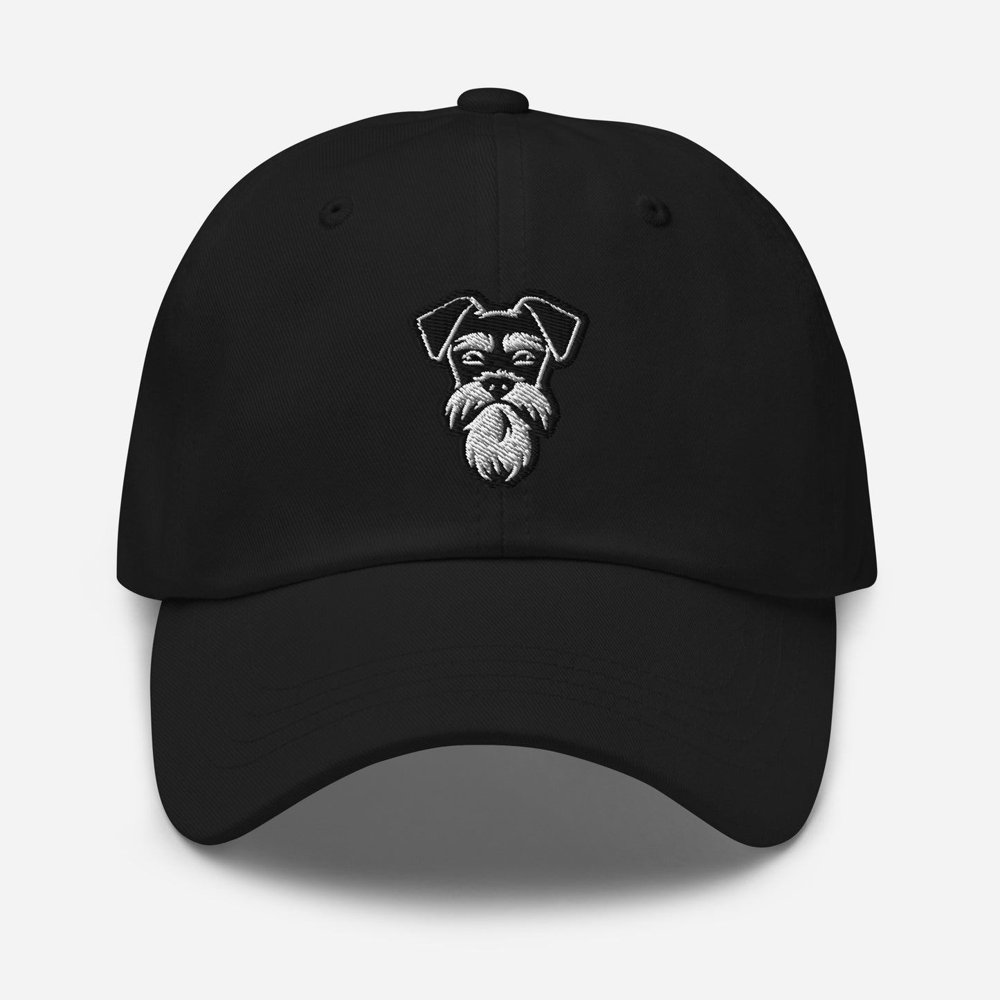 Stylish Schnauzer Dad Hat in Black and White