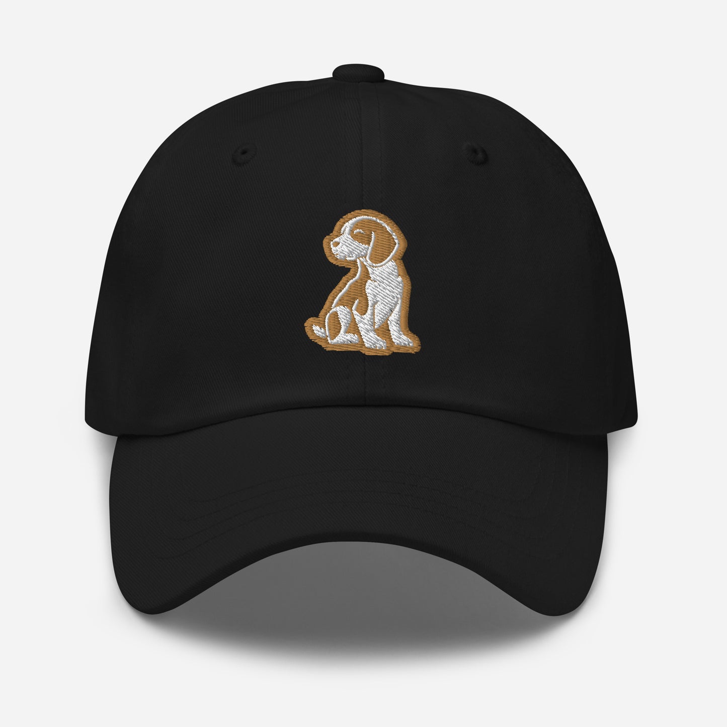 Beagle Dad Hat in Gold and White