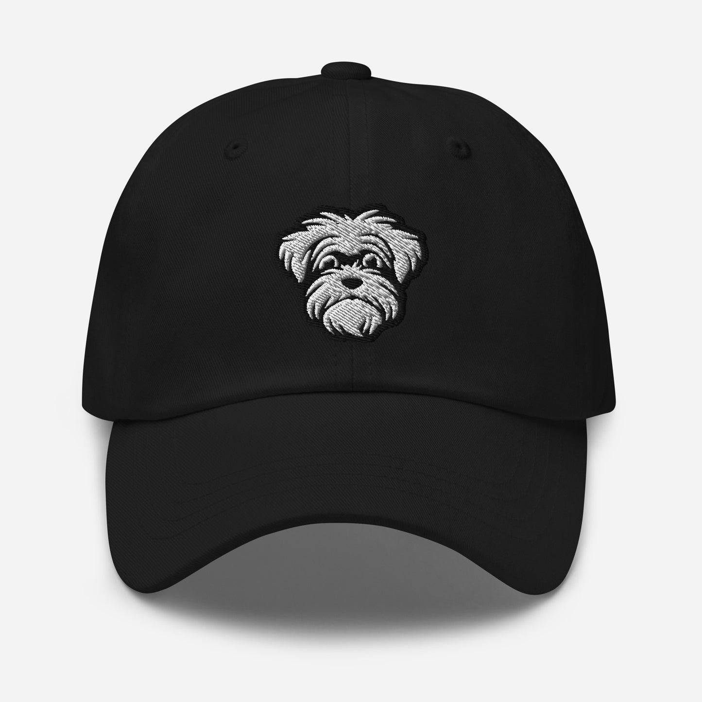 Morkie Dad Hat in Black and White