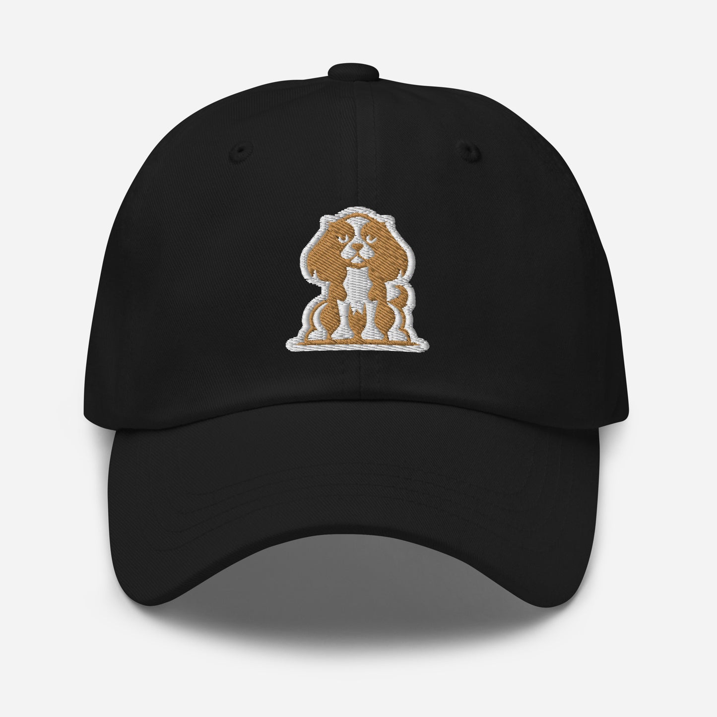 Cavalier King Charles Spaniel Dad Hat in Gold and White