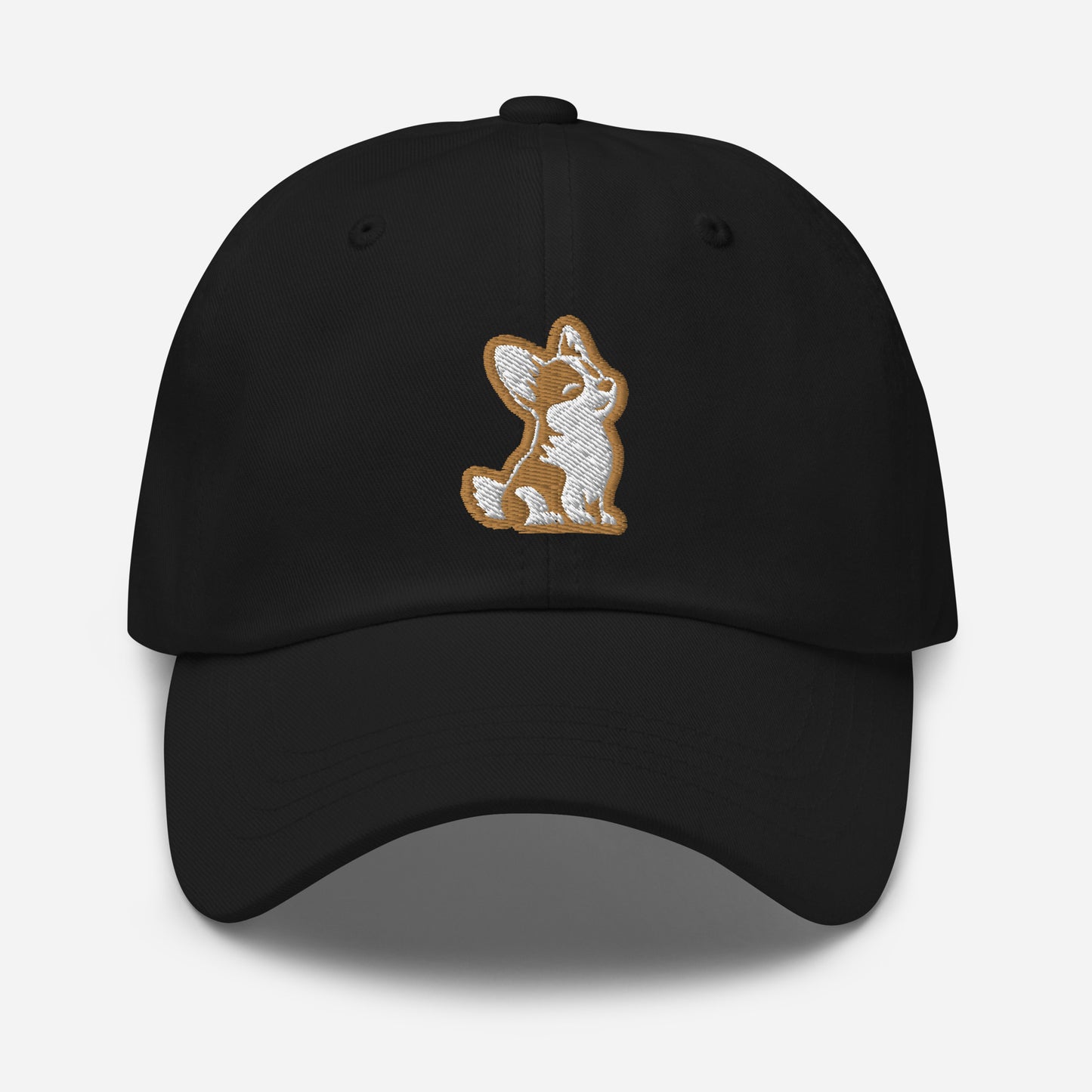 Corgi Dad Hat in Gold and White