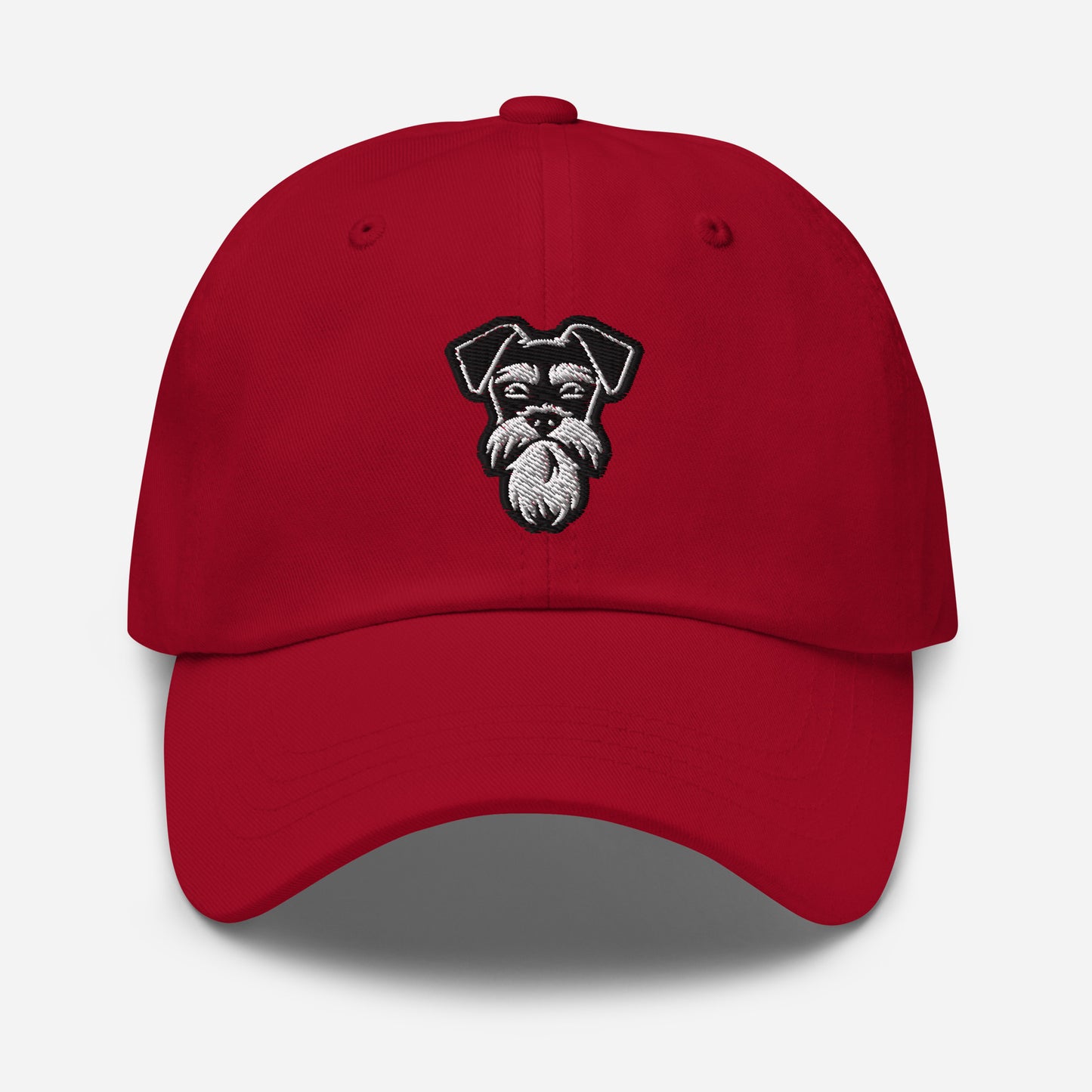 Stylish Schnauzer Dad Hat in Black and White