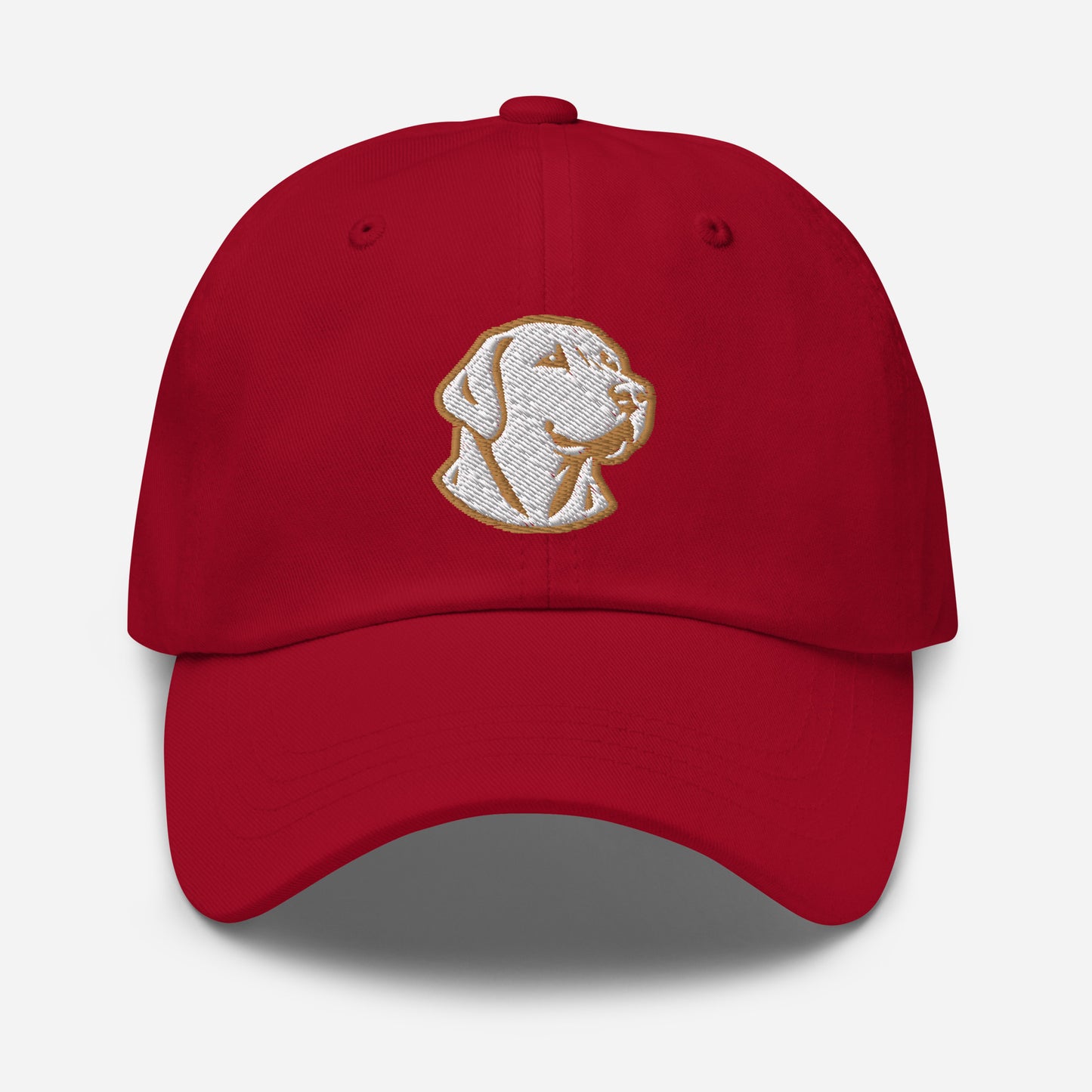 Labrador Retriever Dad Hat in Gold and White