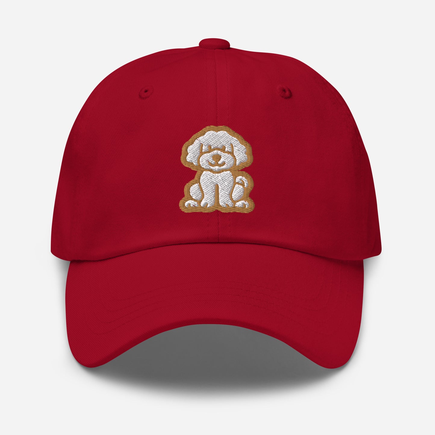 Cavapoo Dad Hat in White and Gold