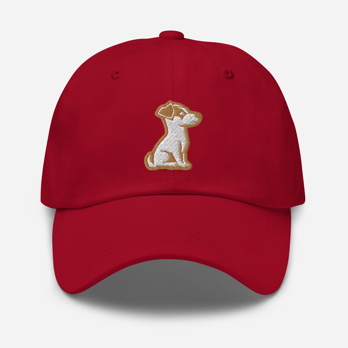 Jack Russell Terrier Dad Hat in Gold and White