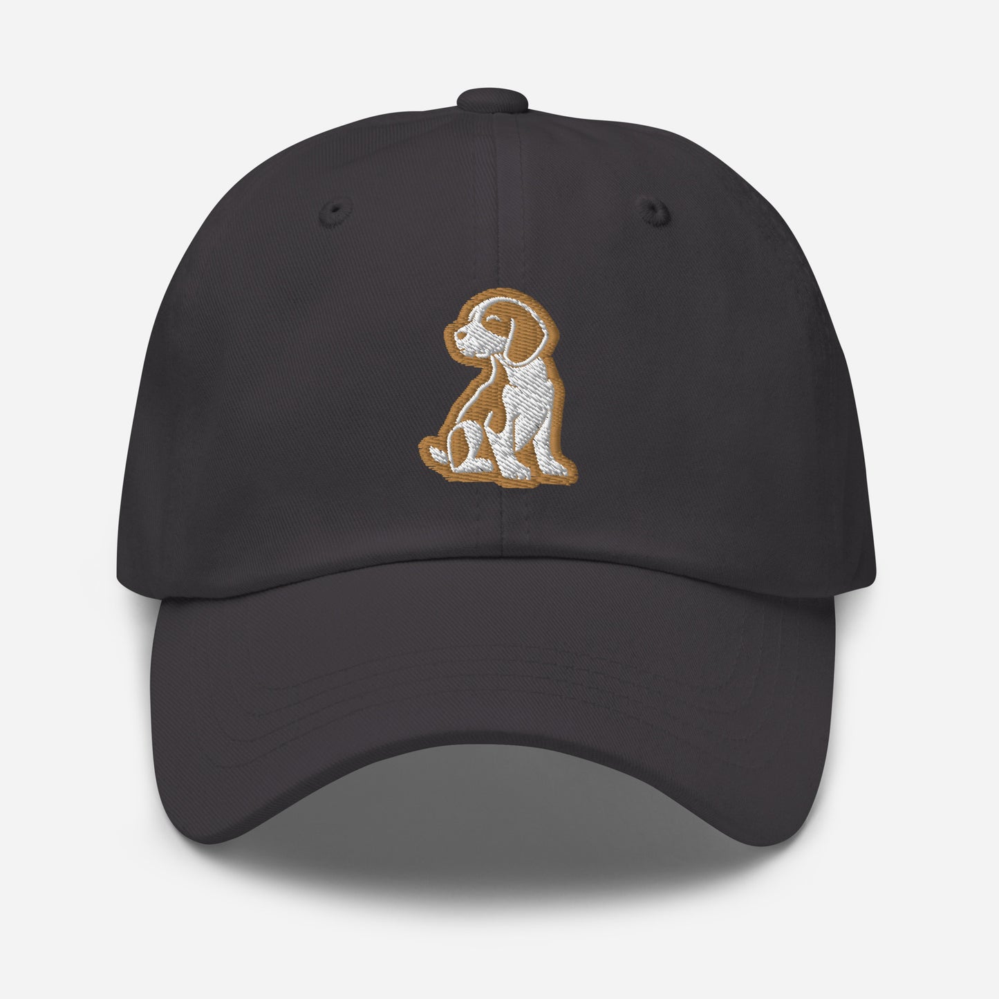 Beagle Dad Hat in Gold and White