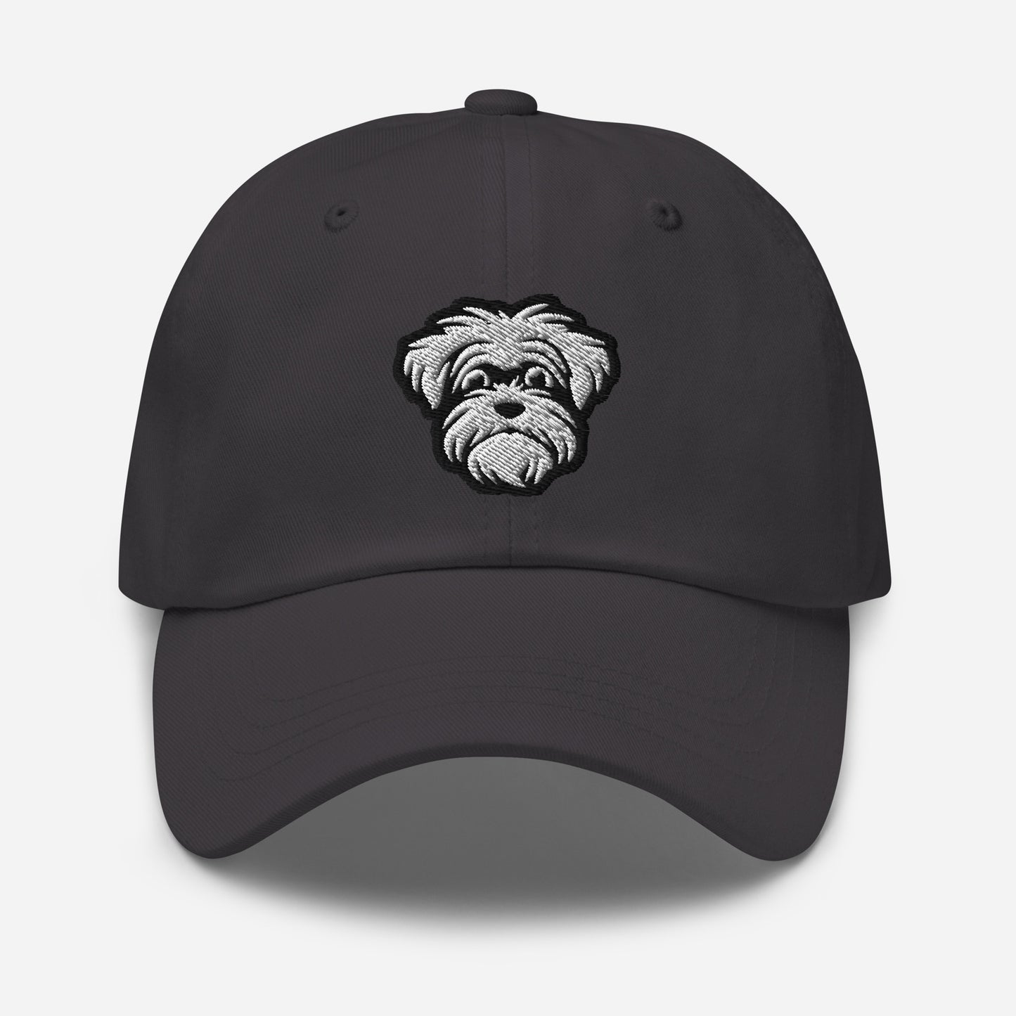 Morkie Dad Hat in Black and White