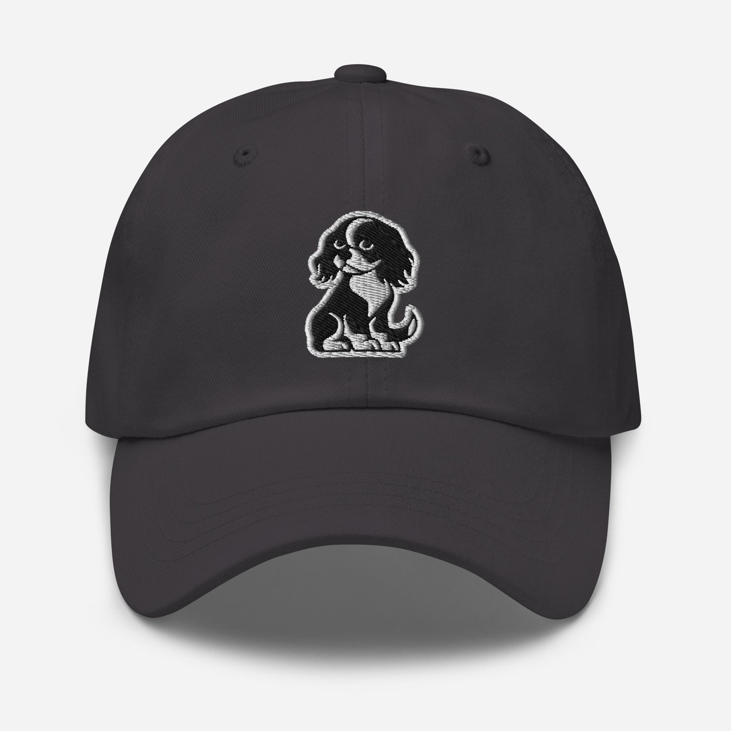 Cavalier King Charles Spaniel Dad Hat in Black and White