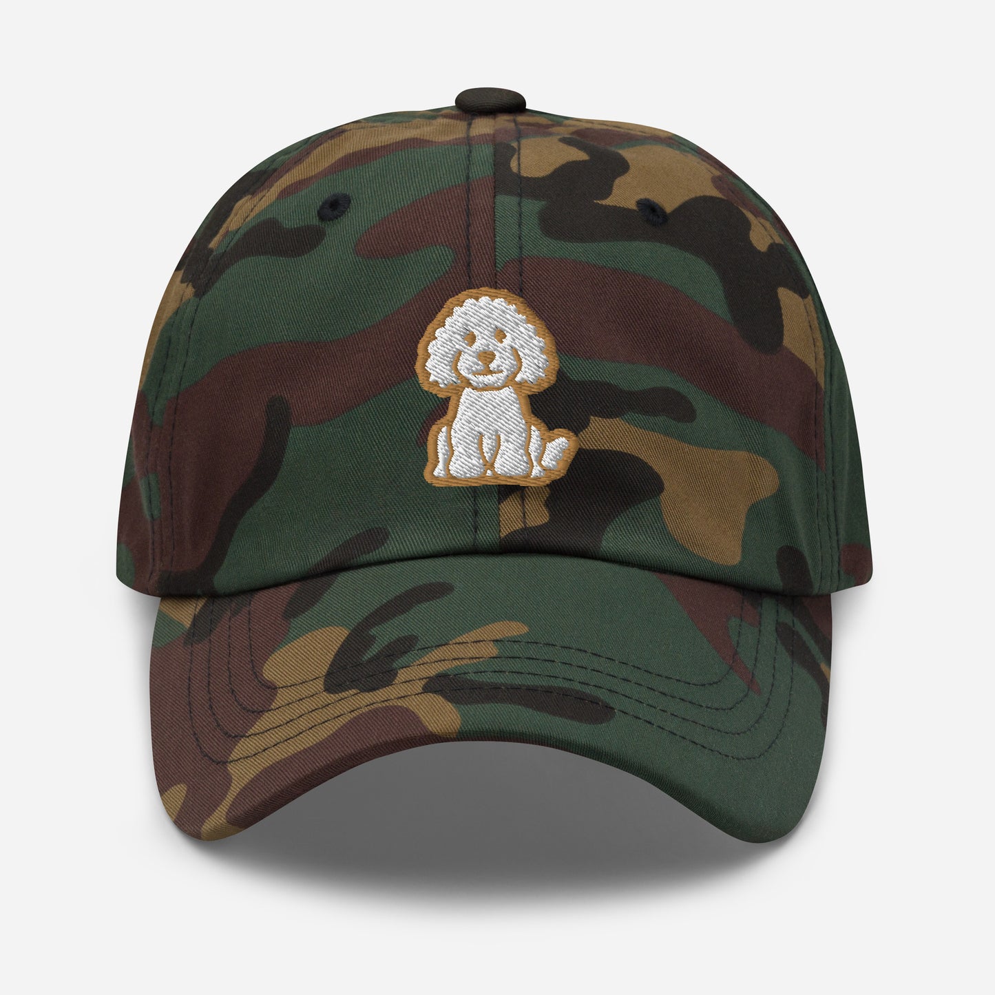 Goldendoodle Dad Hat in Gold and White